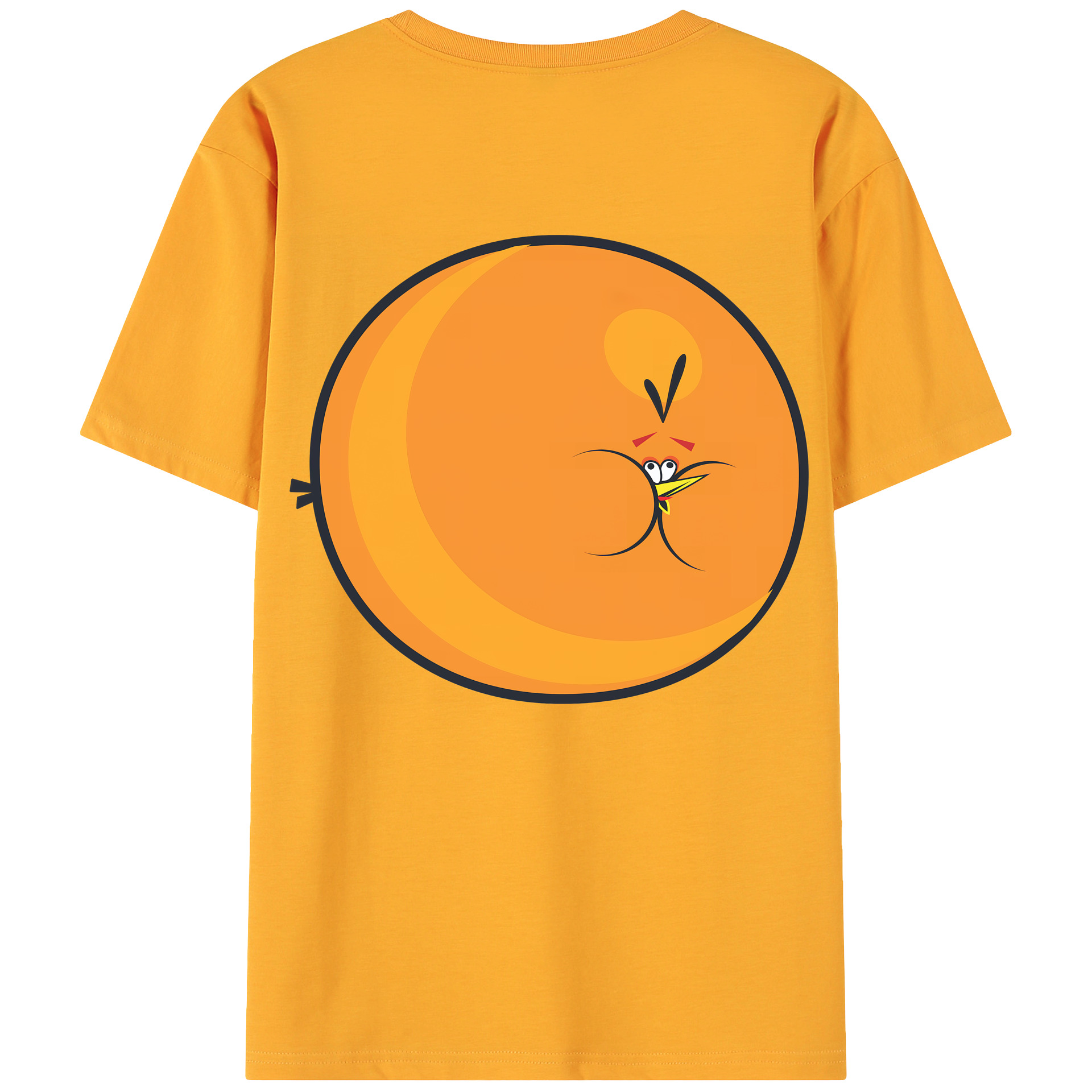 （画像用） Angry Birds アングリーバード 綿100％ メンズ半袖Tシャツ（バックプリント） 通気性