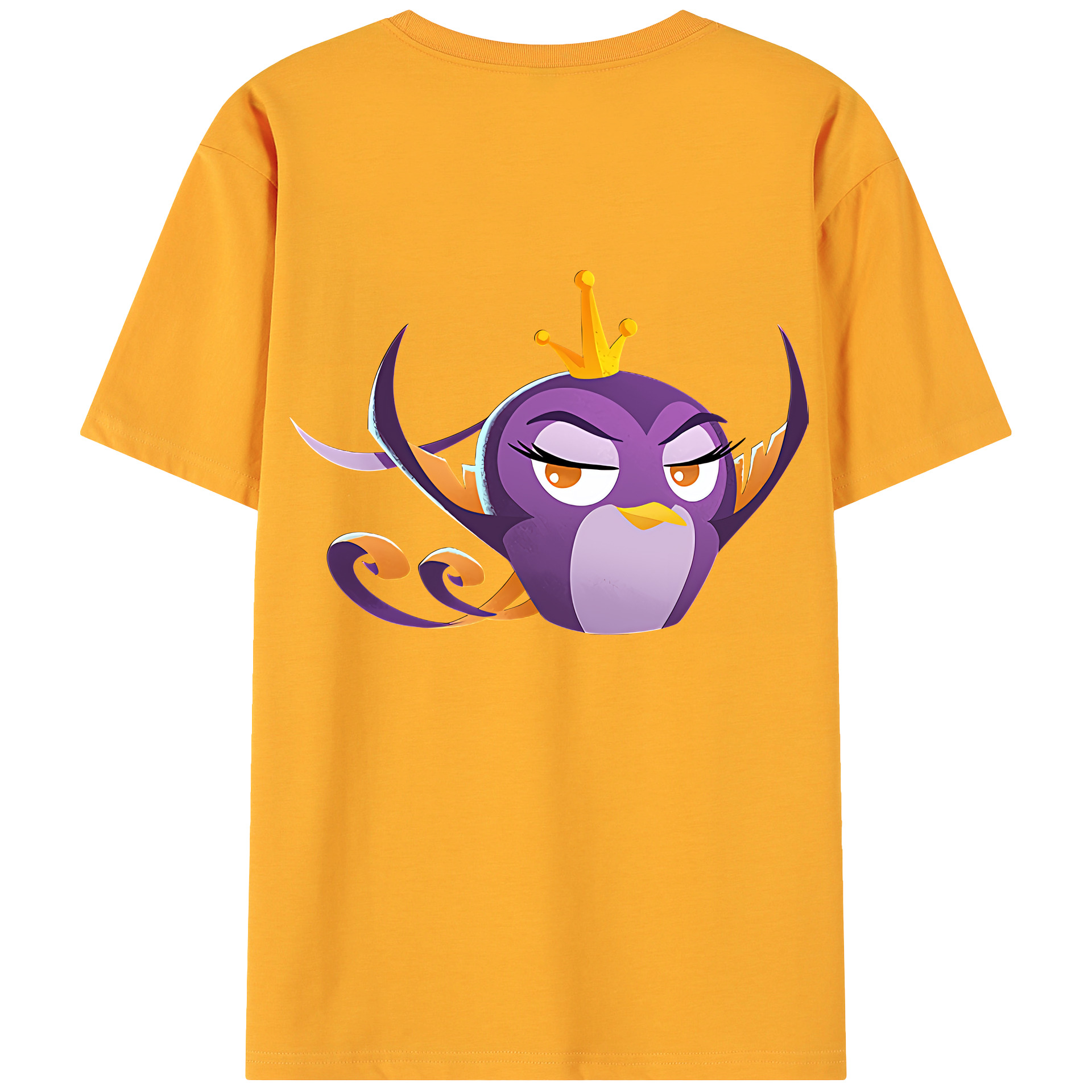 （画像用） Angry Birds アングリーバード 綿100％ メンズ半袖Tシャツ（バックプリント） 通気性