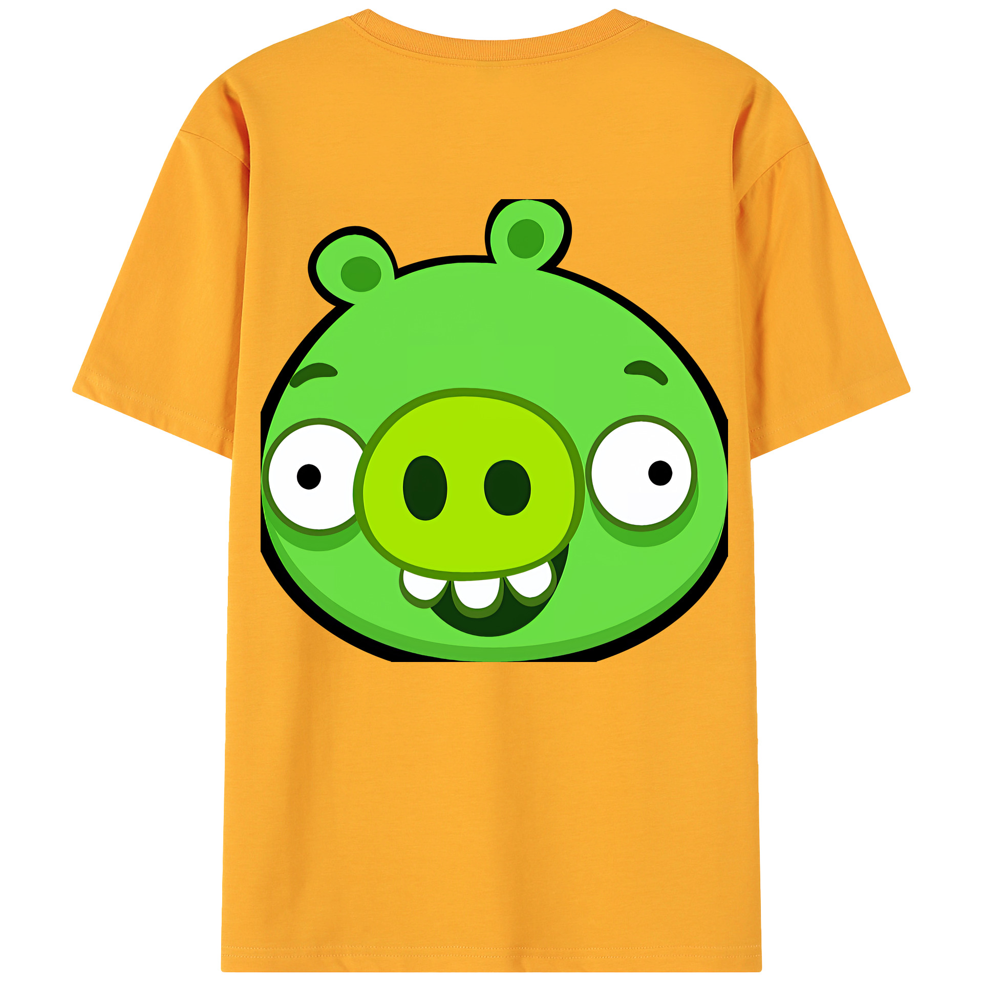 （画像用） Angry Birds アングリーバード 綿100％ メンズ半袖Tシャツ（バックプリント） 通気性