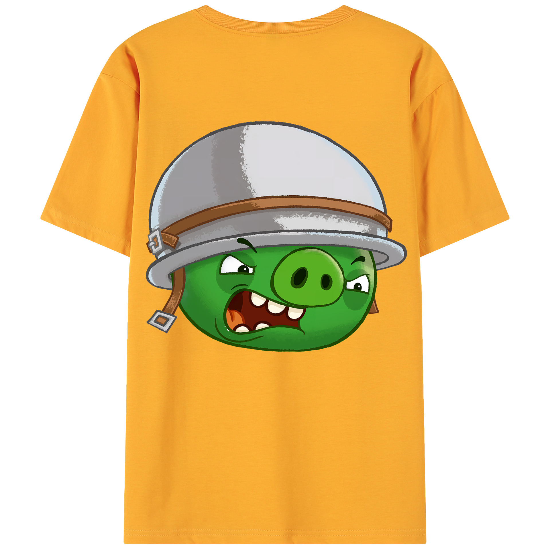 （画像用） Angry Birds アングリーバード 綿100％ メンズ半袖Tシャツ（バックプリント） 通気性