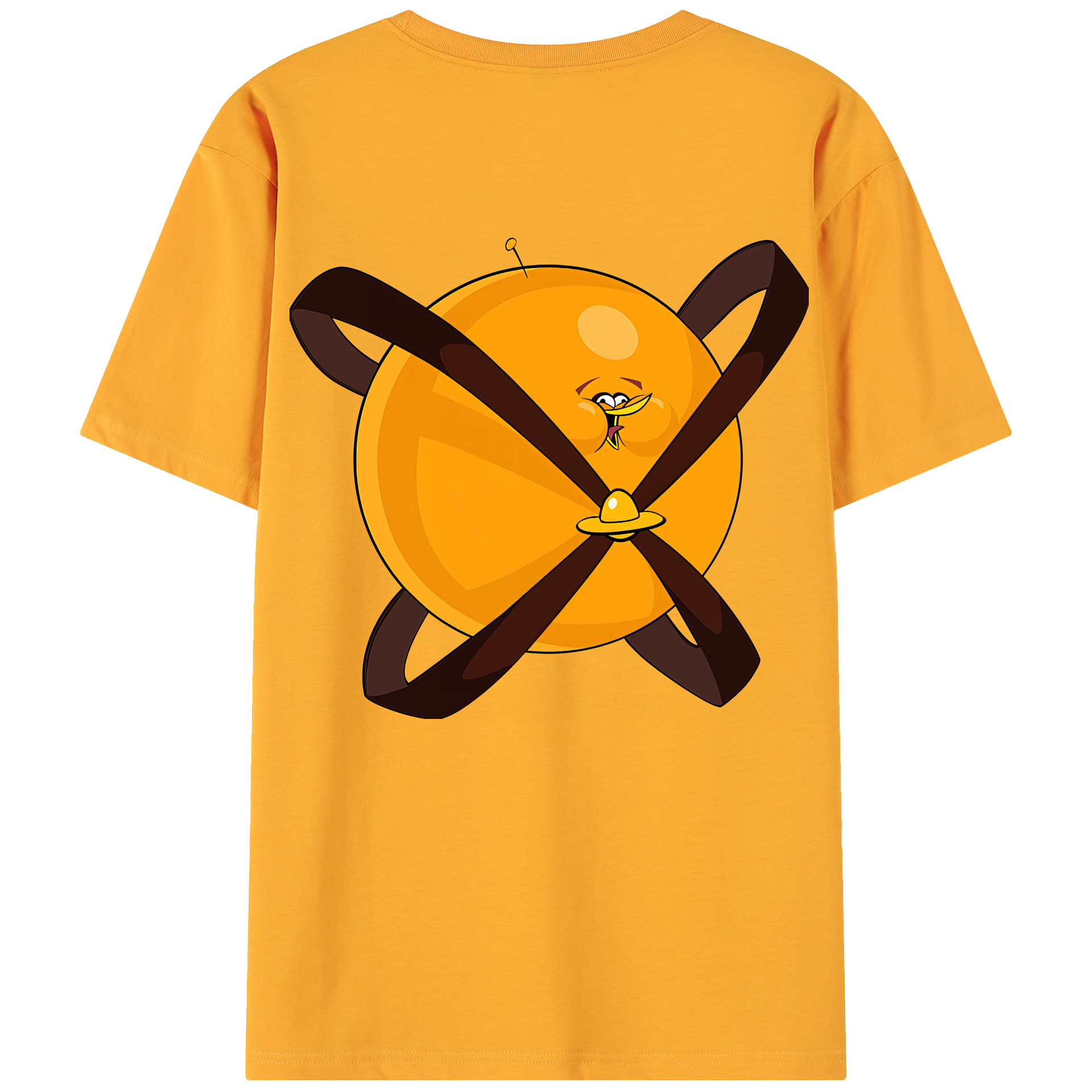 （画像用） Angry Birds アングリーバード 綿100％ メンズ半袖Tシャツ（バックプリント） 通気性