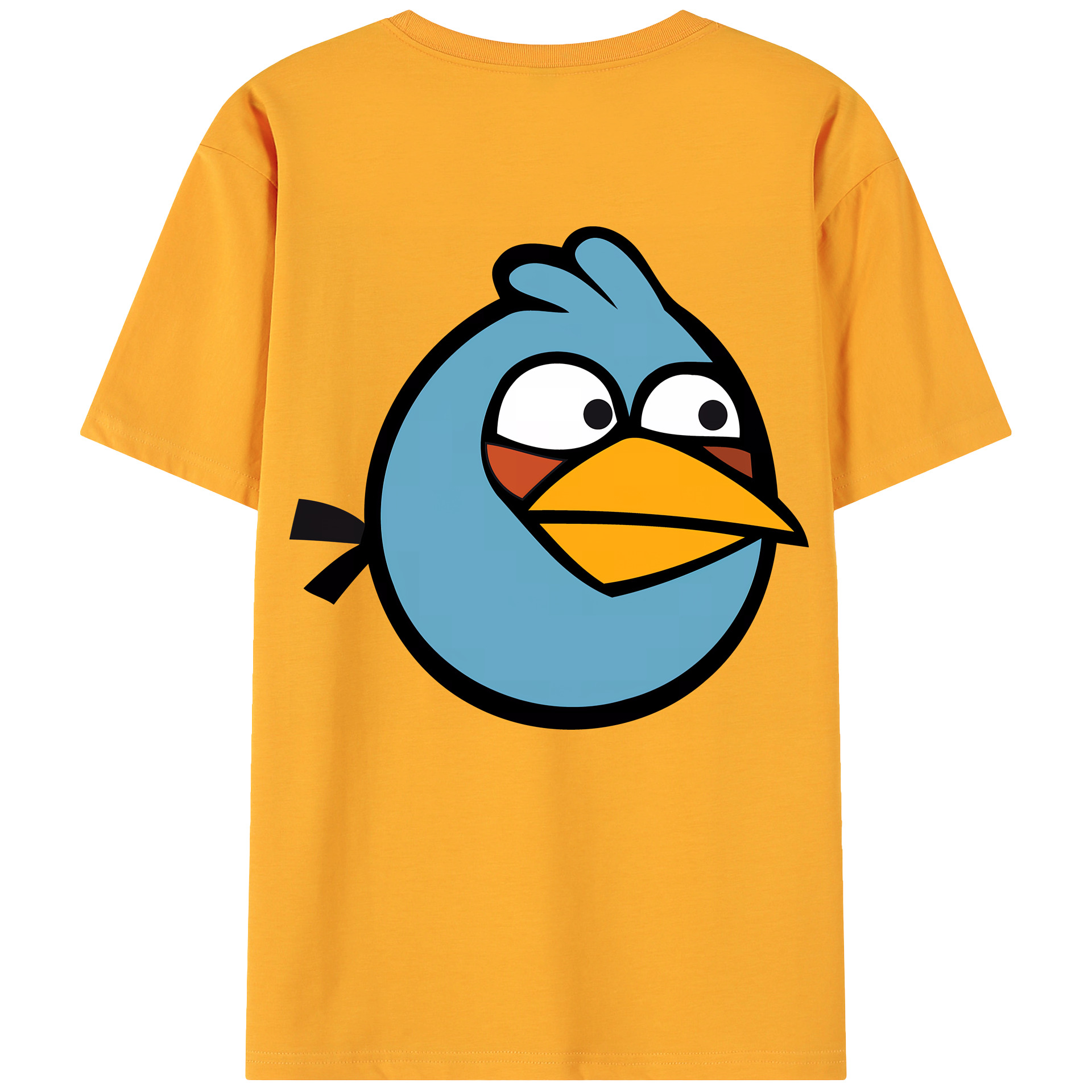 （画像用） Angry Birds アングリーバード 綿100％ メンズ半袖Tシャツ（バックプリント） 通気性