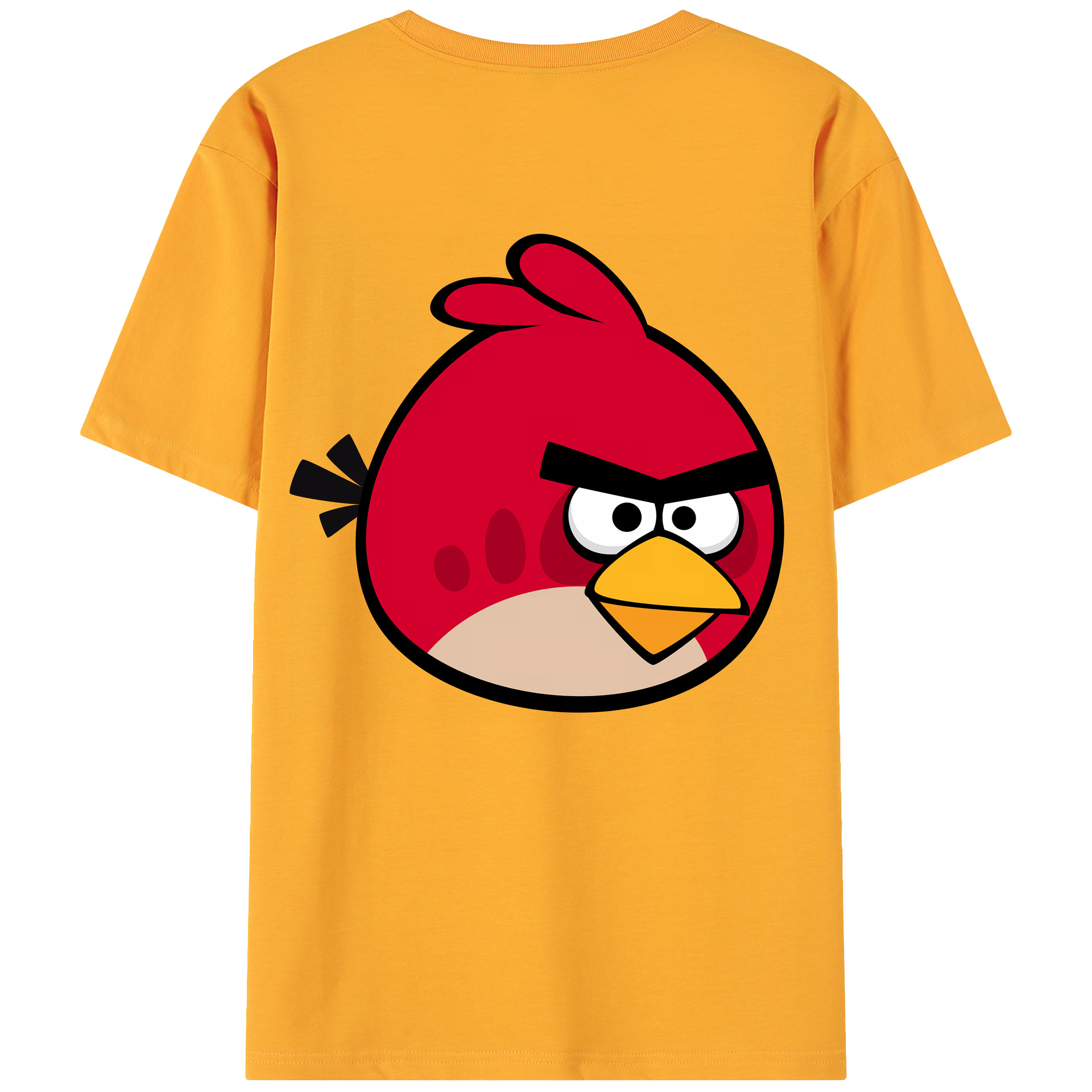 （画像用） Angry Birds アングリーバード 綿100％ メンズ半袖Tシャツ（バックプリント） 通気性