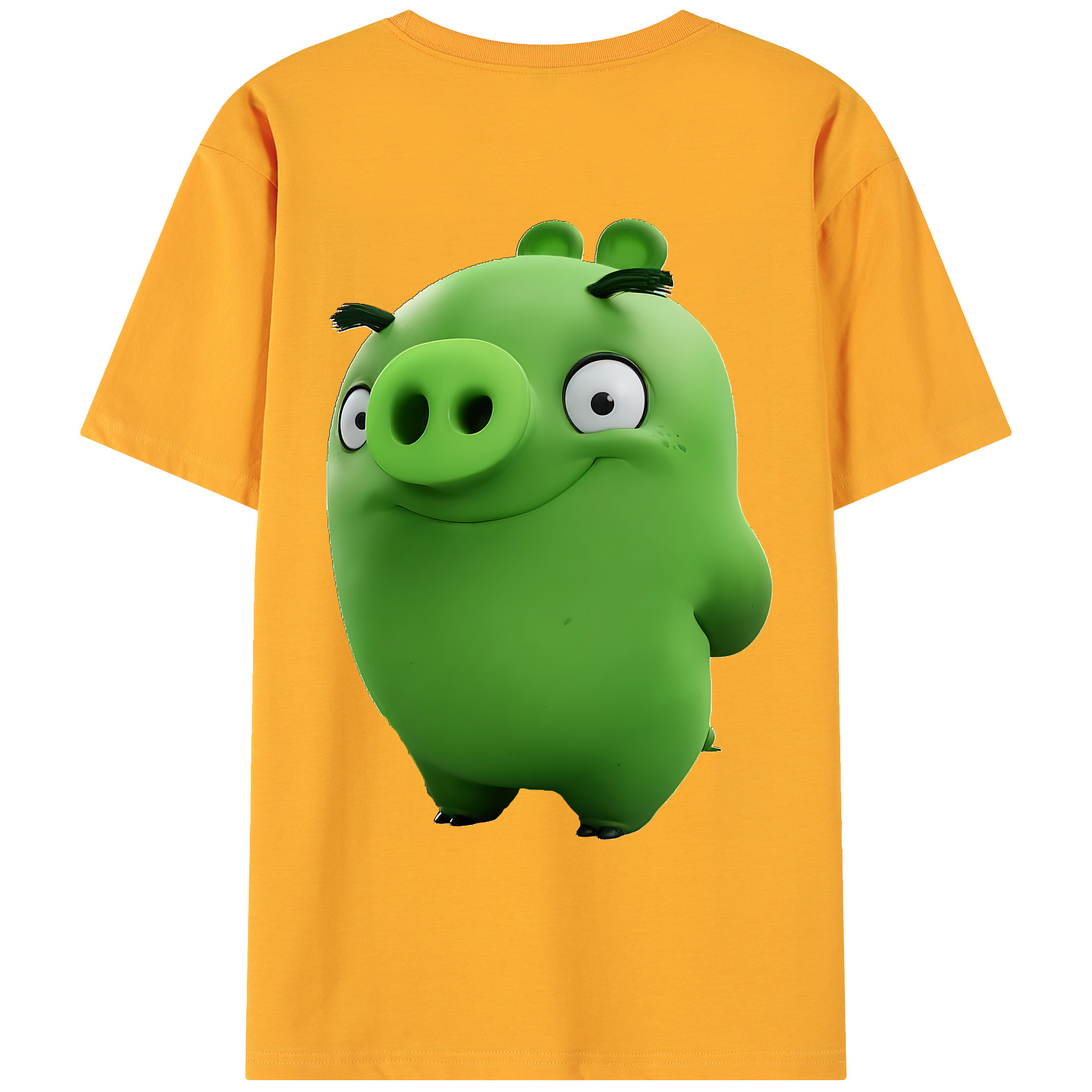 （画像用） Angry Birds アングリーバード 綿100％ メンズ半袖Tシャツ（バックプリント） 通気性