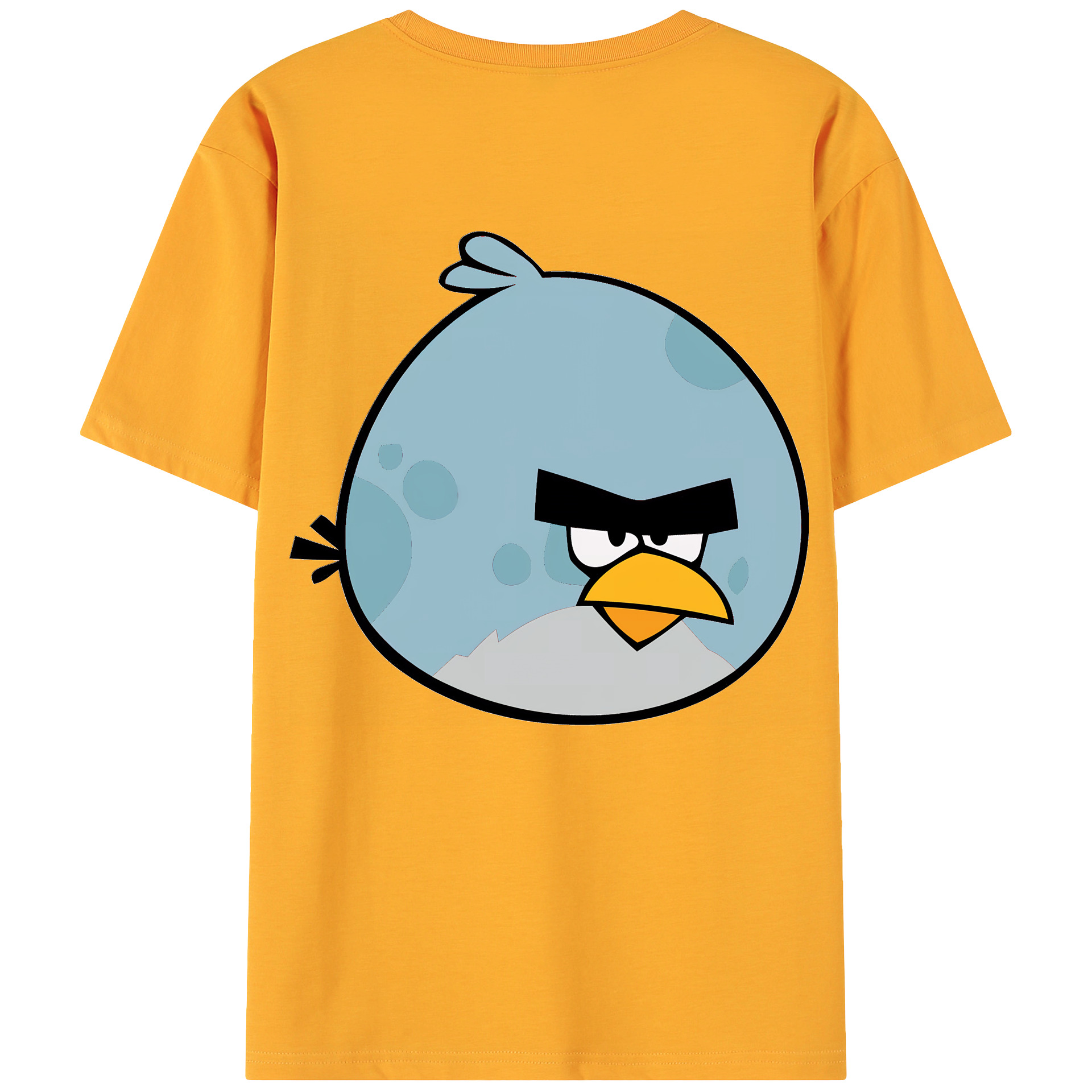 （画像用） Angry Birds アングリーバード 綿100％ メンズ半袖Tシャツ（バックプリント） 通気性