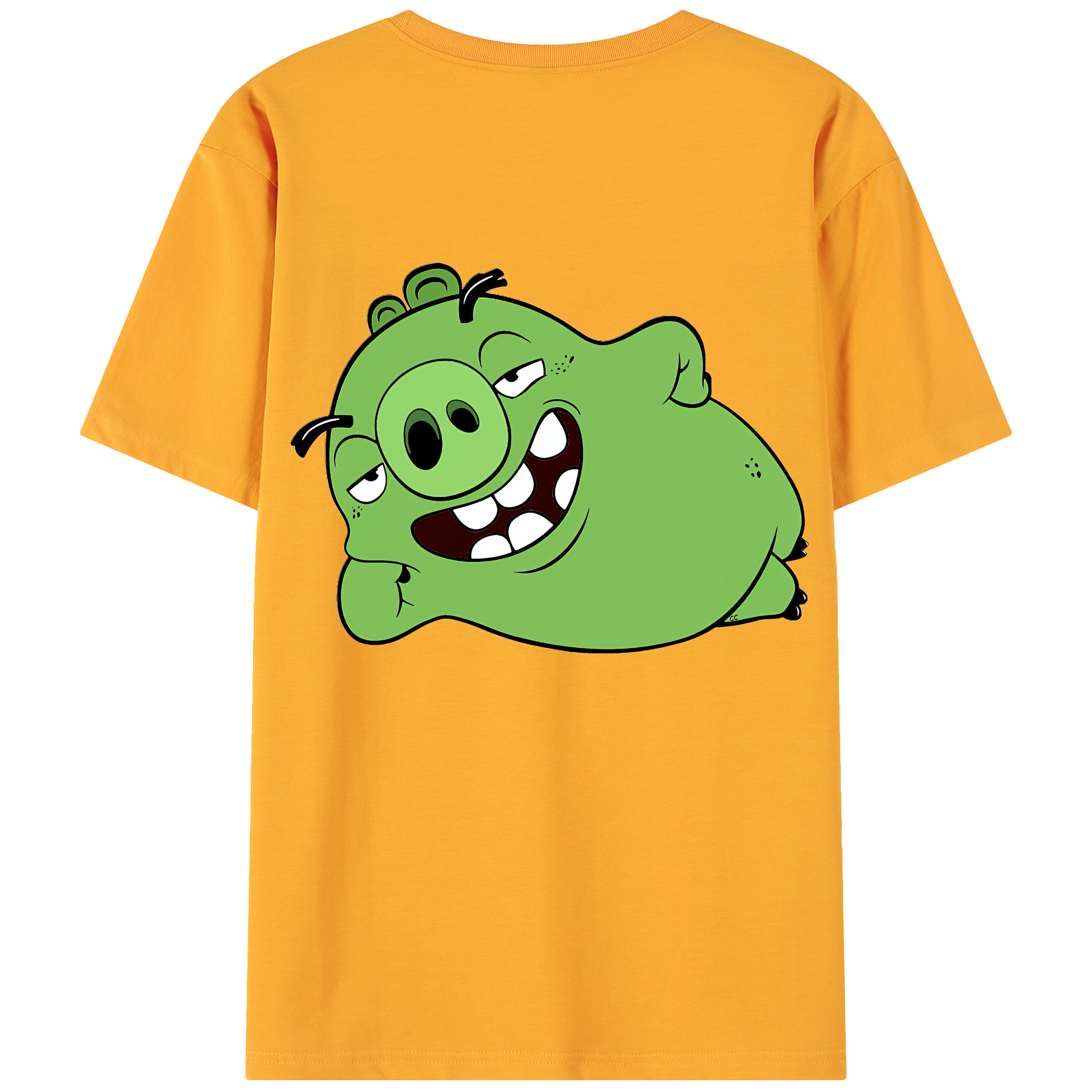 （画像用） Angry Birds アングリーバード 綿100％ メンズ半袖Tシャツ（バックプリント） 通気性