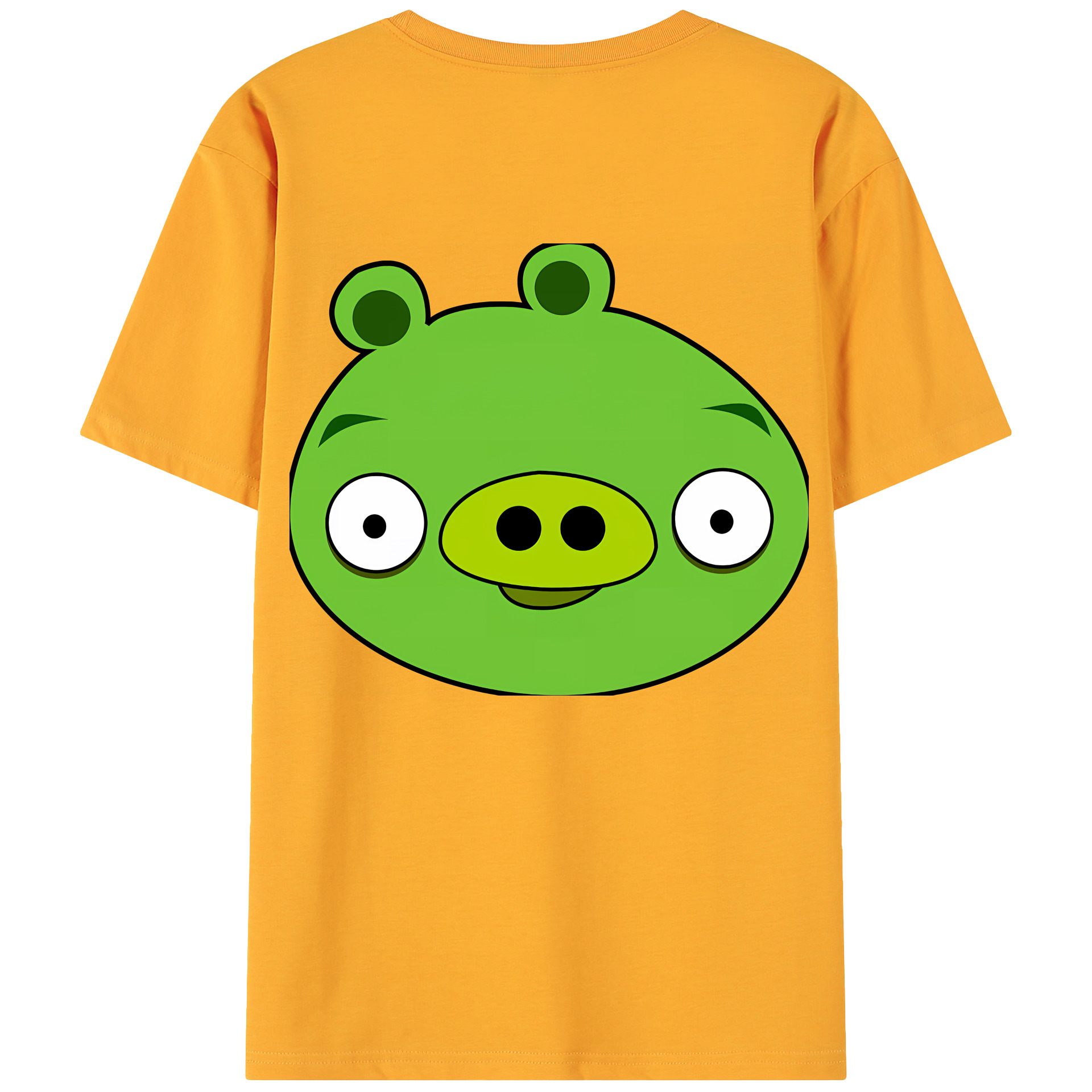 （画像用） Angry Birds アングリーバード 綿100％ メンズ半袖Tシャツ（バックプリント） 通気性