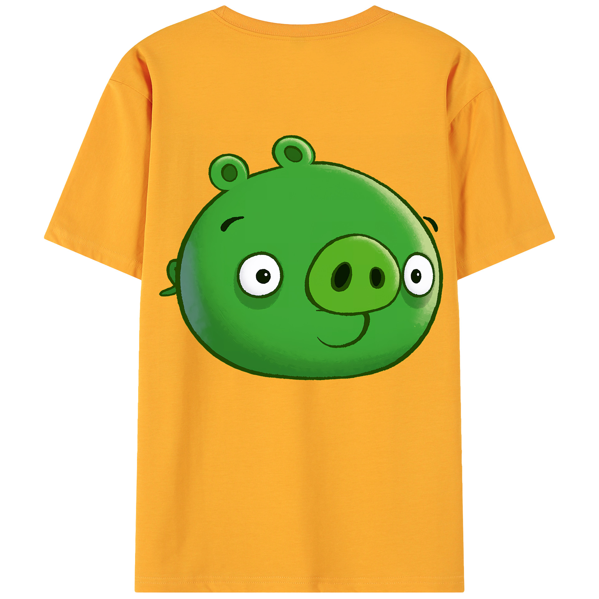 （画像用） Angry Birds アングリーバード 綿100％ メンズ半袖Tシャツ（バックプリント） 通気性