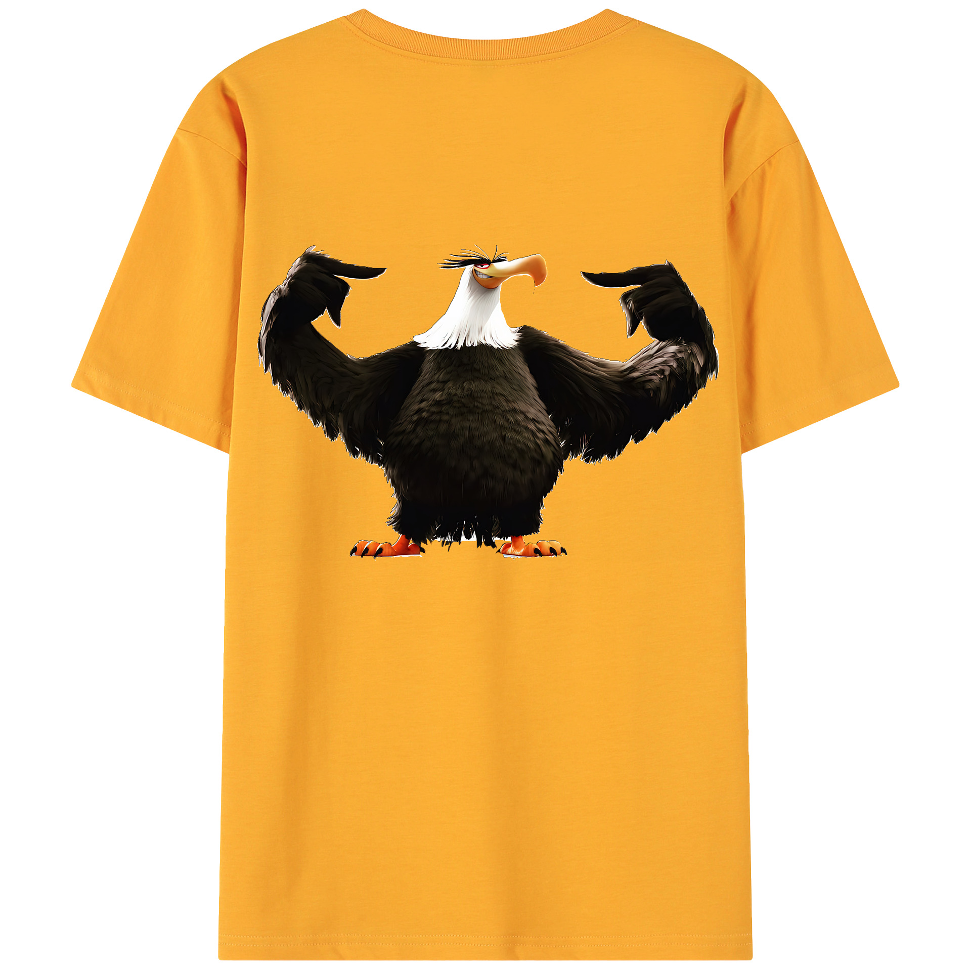 （画像用） Angry Birds アングリーバード 綿100％ メンズ半袖Tシャツ（バックプリント） 通気性