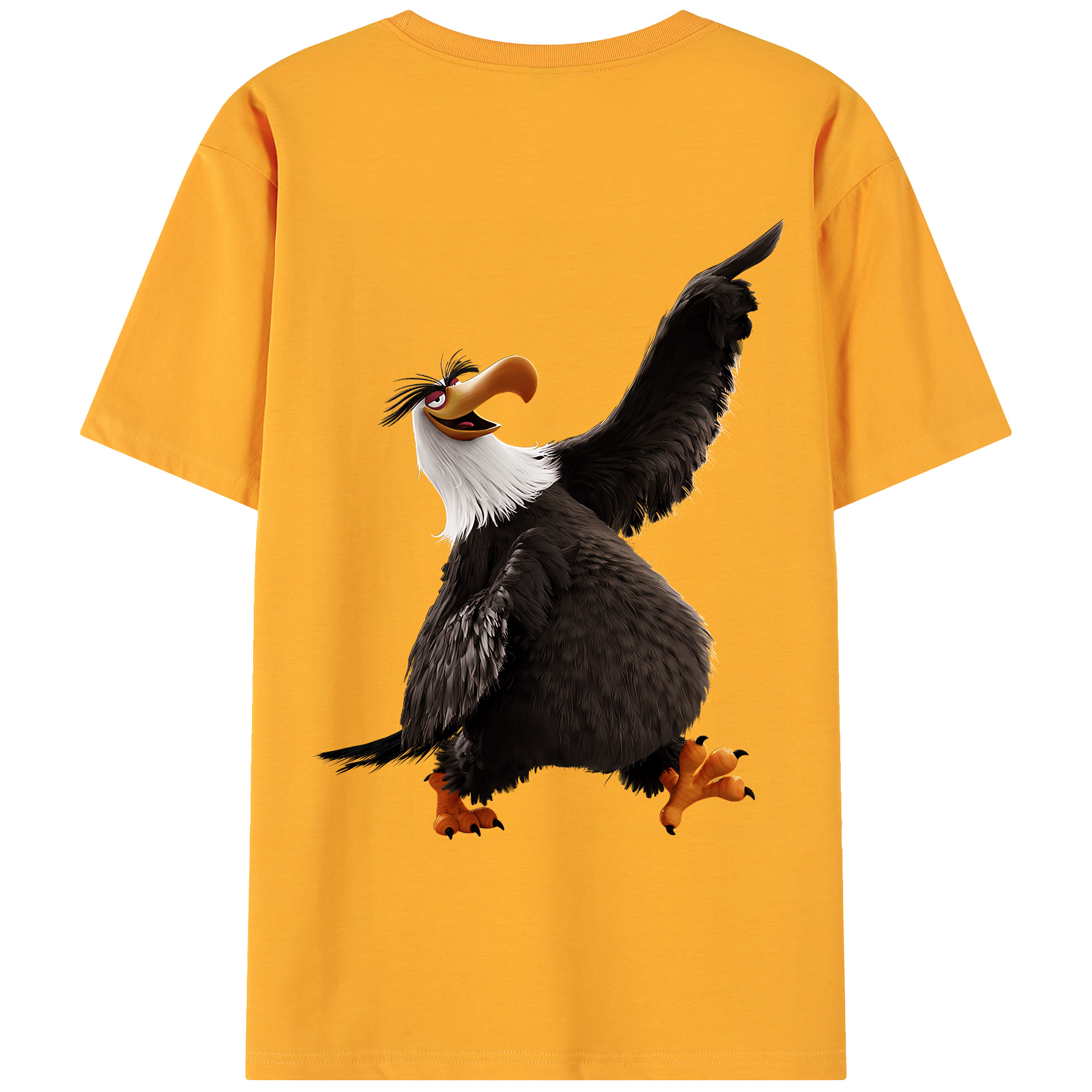（画像用） Angry Birds アングリーバード 綿100％ メンズ半袖Tシャツ（バックプリント） 通気性