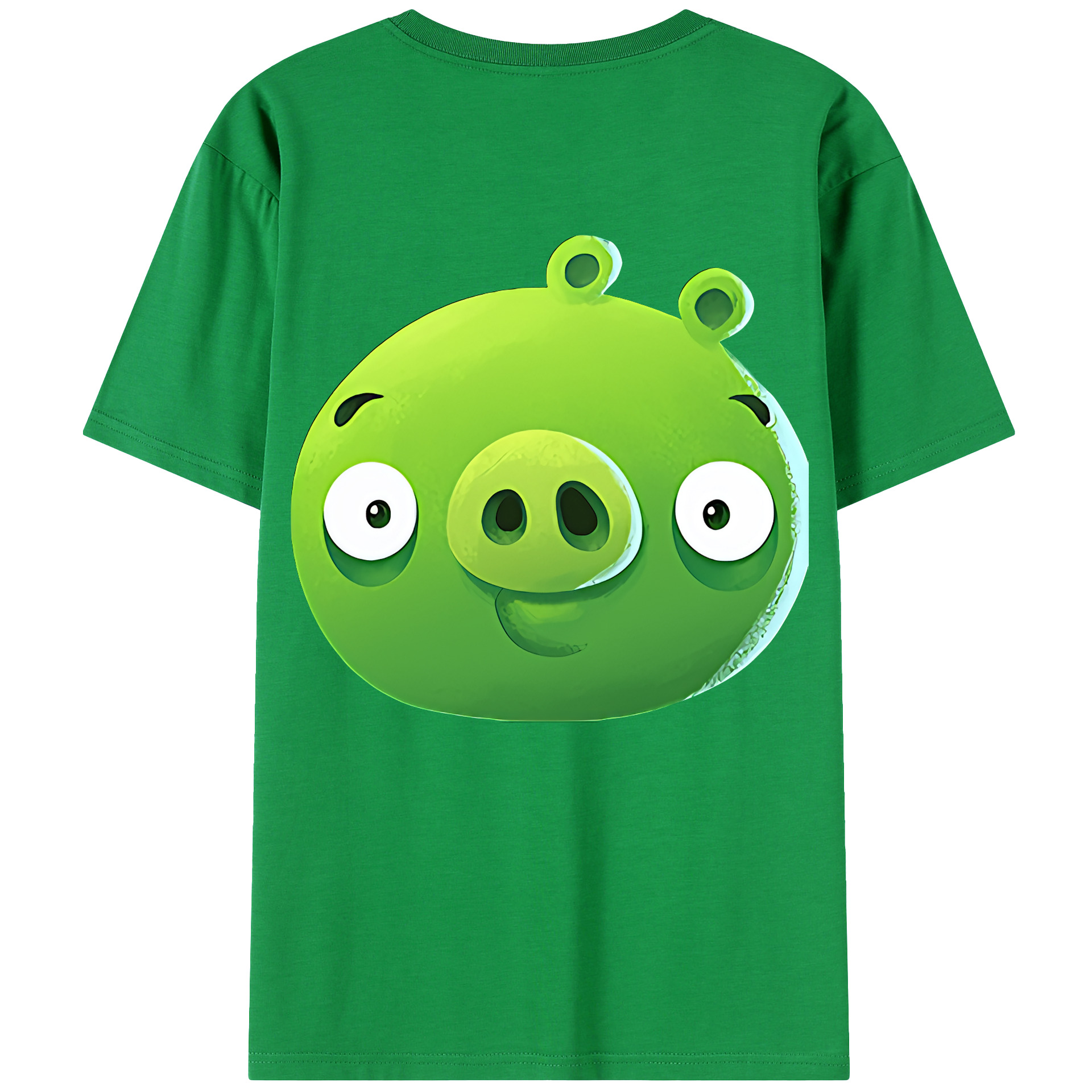 （画像用） Angry Birds アングリーバード 綿100％ メンズ半袖Tシャツ（バックプリント） 通気性