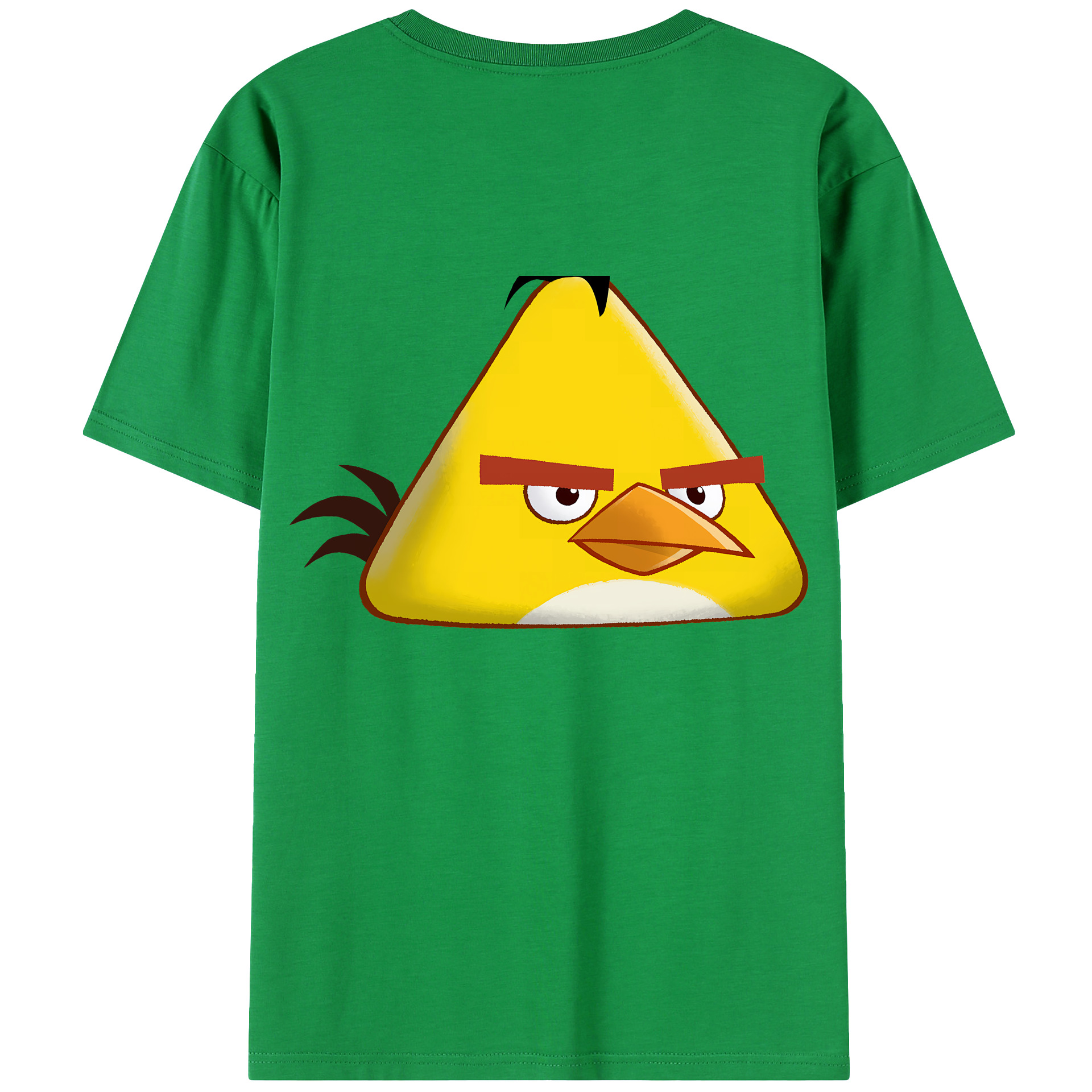 （画像用） Angry Birds アングリーバード 綿100％ メンズ半袖Tシャツ（バックプリント） 通気性