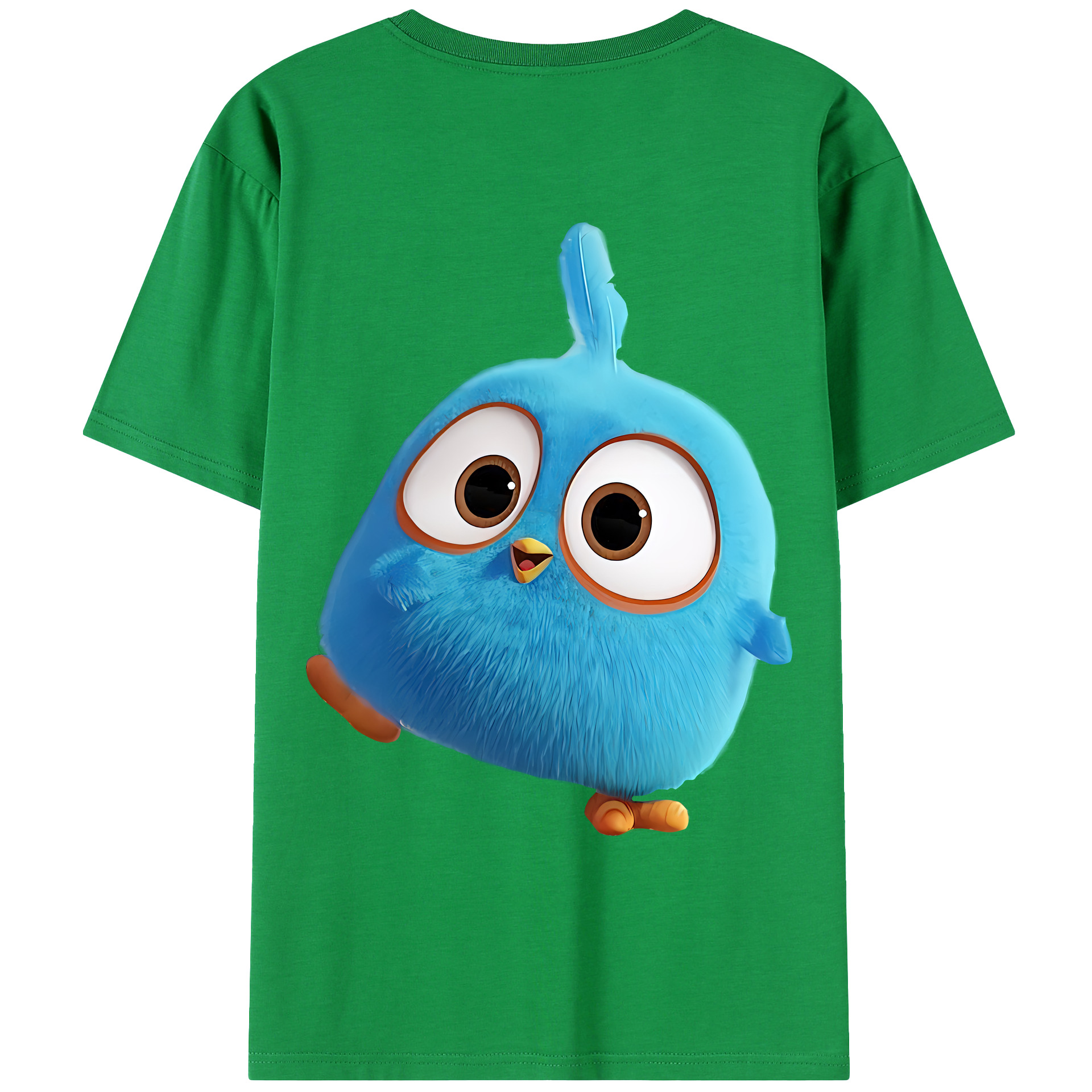 （画像用） Angry Birds アングリーバード 綿100％ メンズ半袖Tシャツ（バックプリント） 通気性