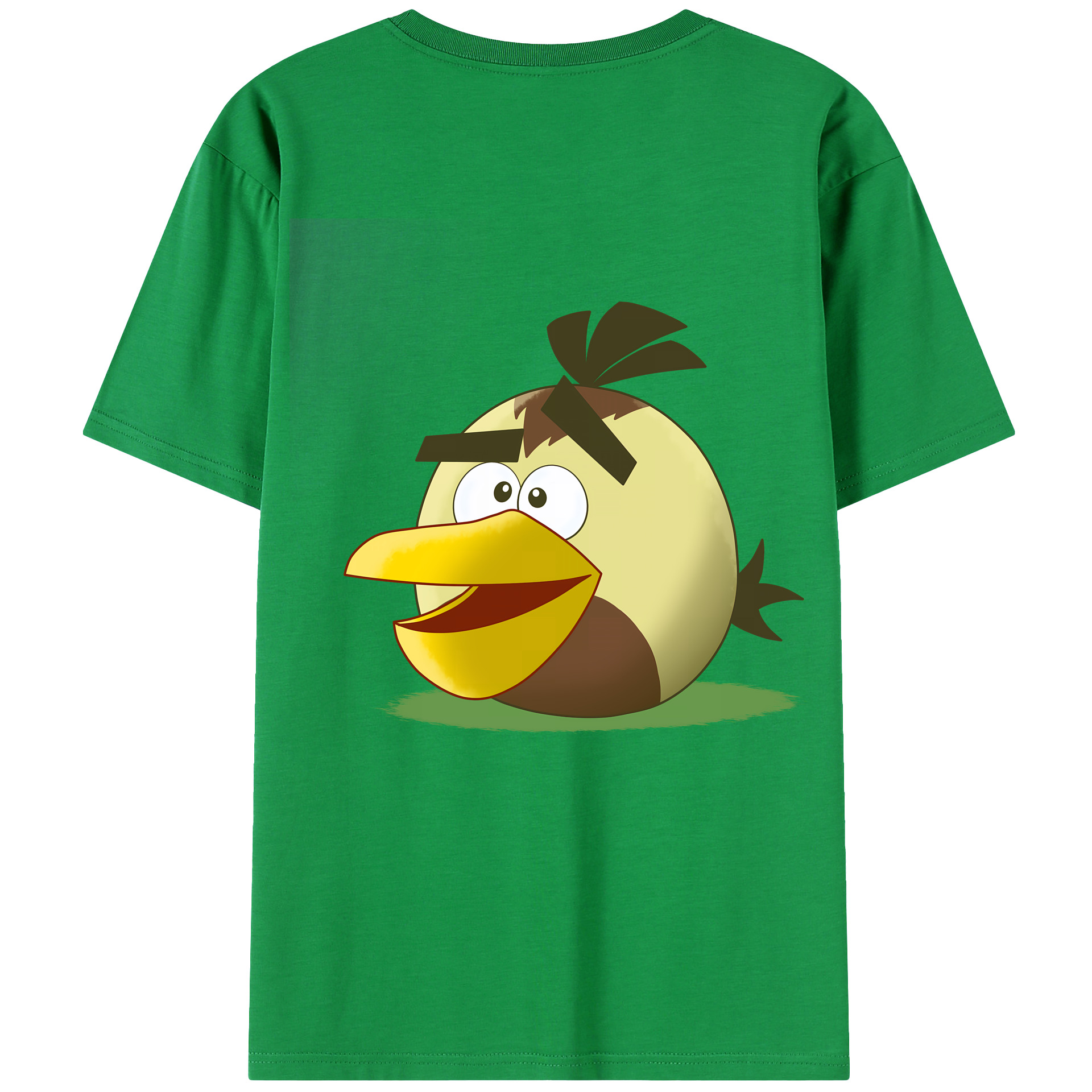 （画像用） Angry Birds アングリーバード 綿100％ メンズ半袖Tシャツ（バックプリント） 通気性