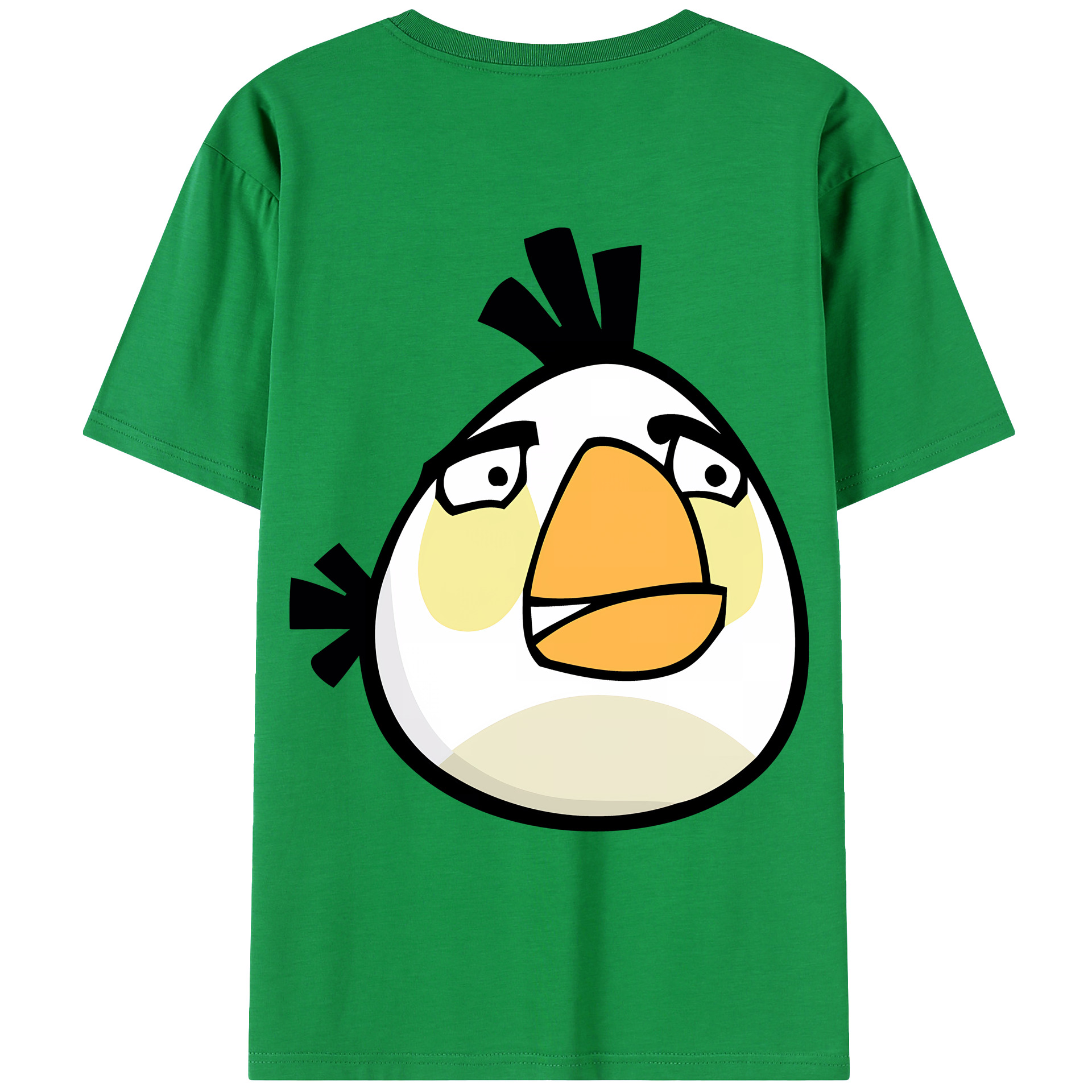 （画像用） Angry Birds アングリーバード 綿100％ メンズ半袖Tシャツ（バックプリント） 通気性