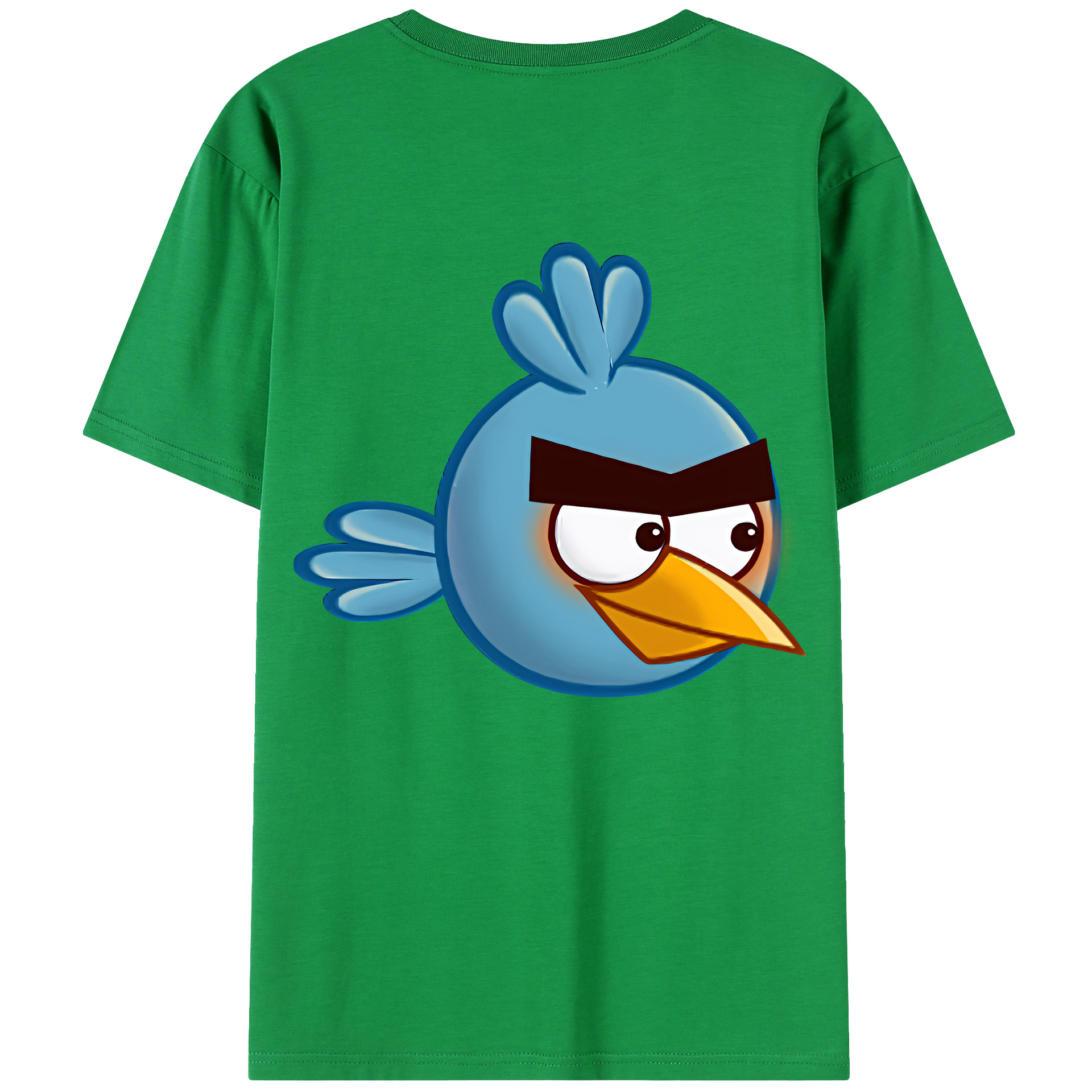（画像用） Angry Birds アングリーバード 綿100％ メンズ半袖Tシャツ（バックプリント） 通気性