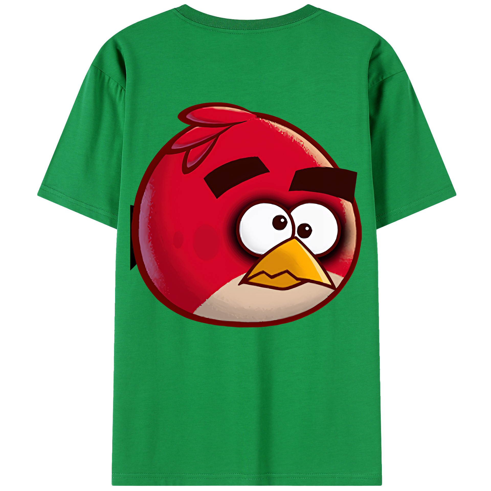（画像用） Angry Birds アングリーバード 綿100％ メンズ半袖Tシャツ（バックプリント） 通気性