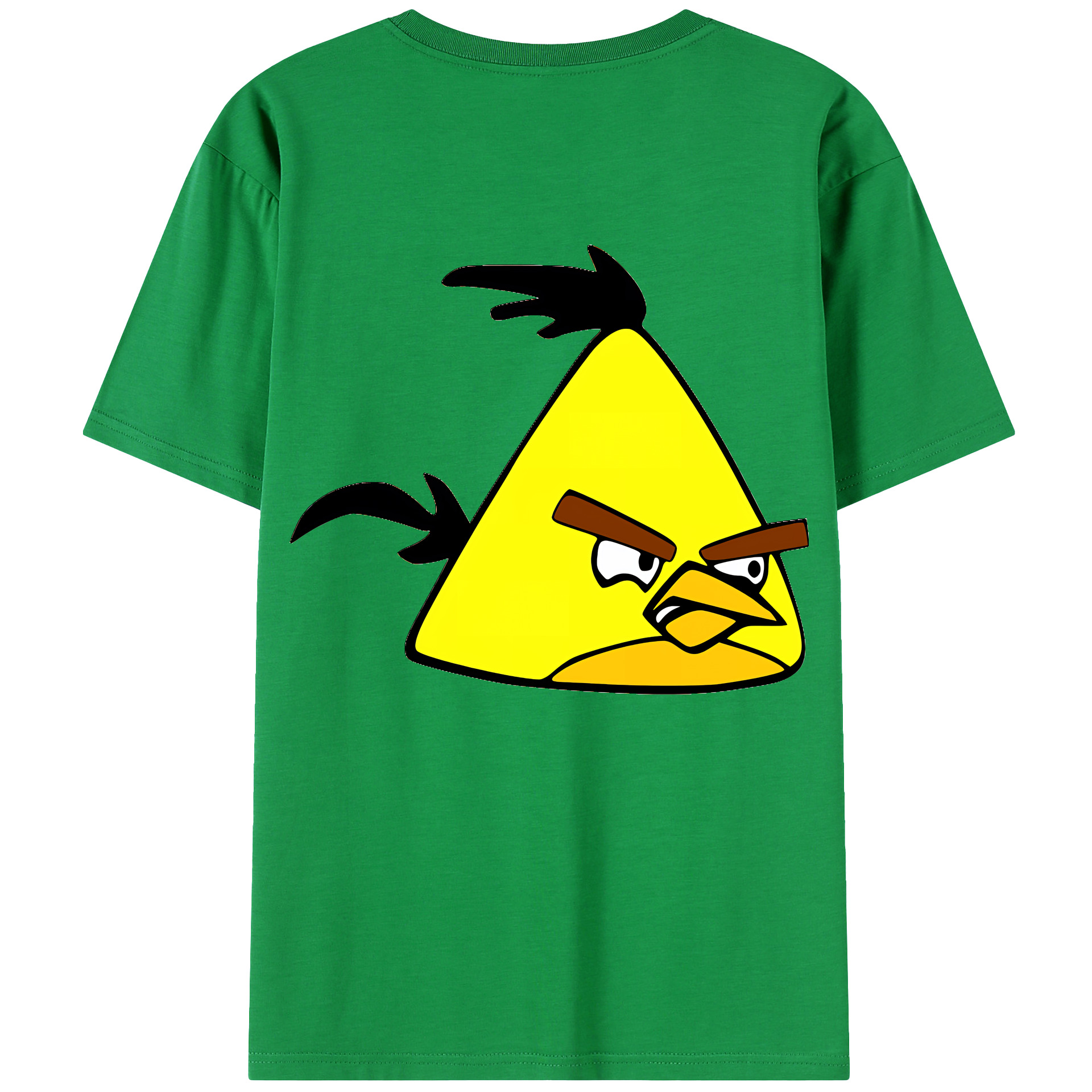 （画像用） Angry Birds アングリーバード 綿100％ メンズ半袖Tシャツ（バックプリント） 通気性
