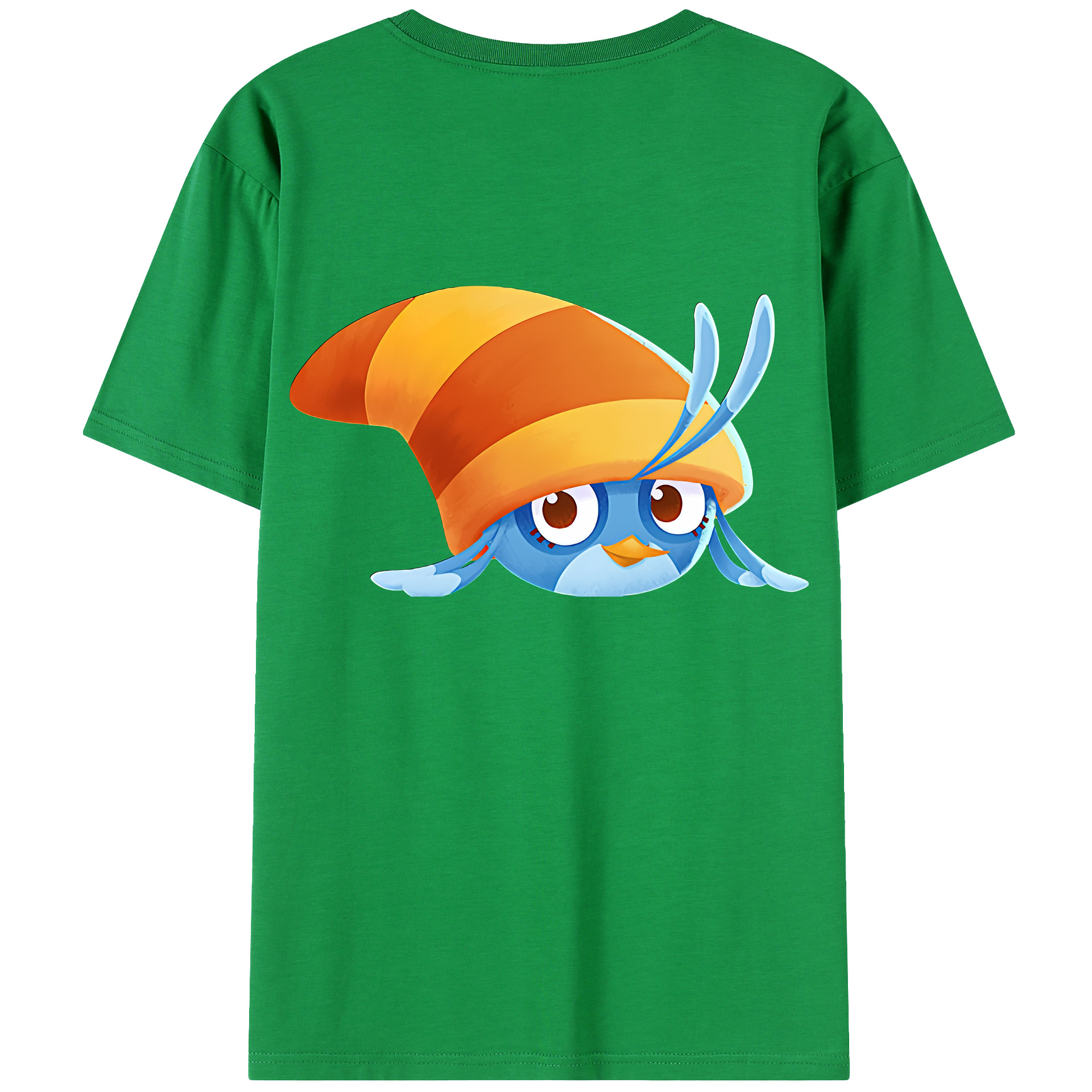 （画像用） Angry Birds アングリーバード 綿100％ メンズ半袖Tシャツ（バックプリント） 通気性