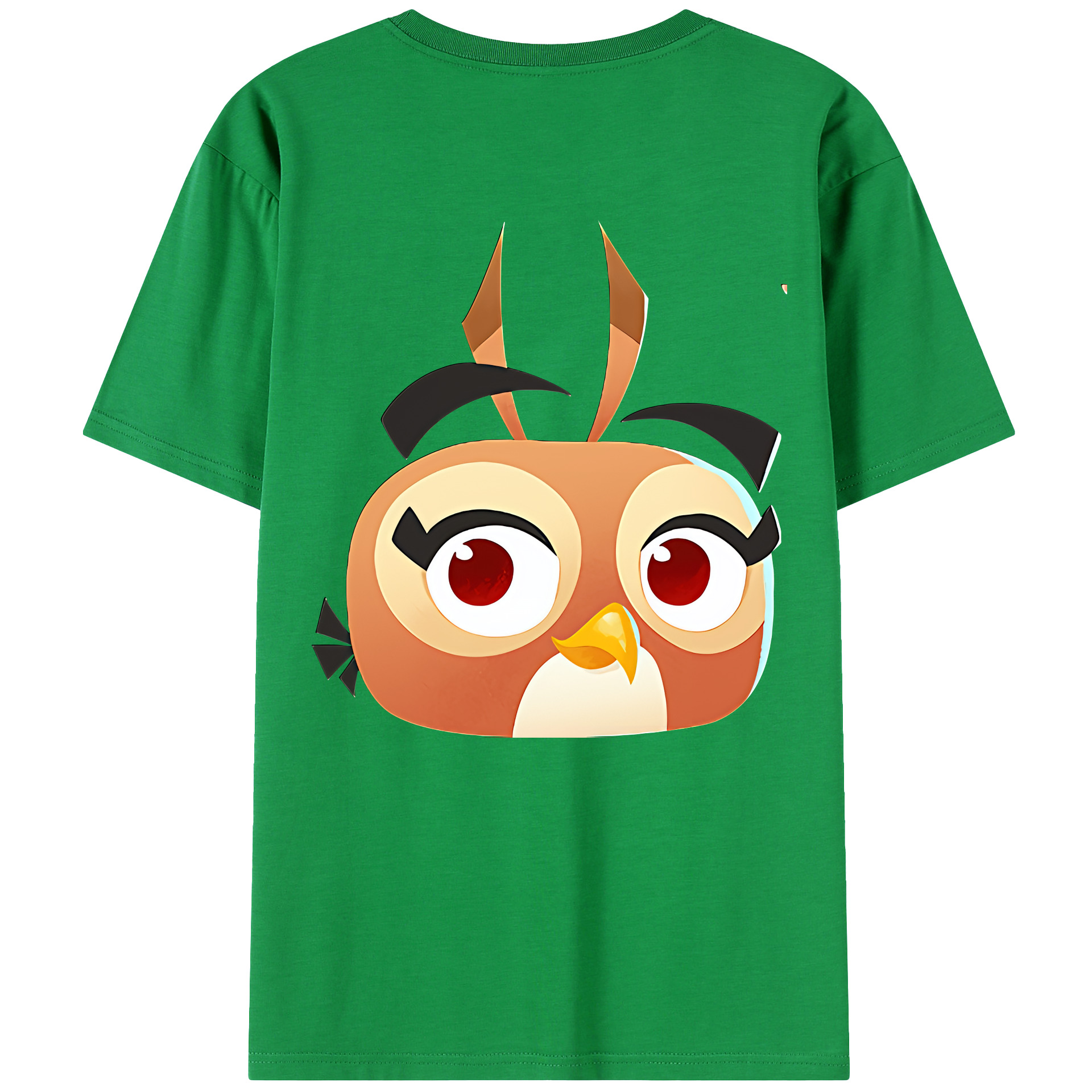 （画像用） Angry Birds アングリーバード 綿100％ メンズ半袖Tシャツ（バックプリント） 通気性