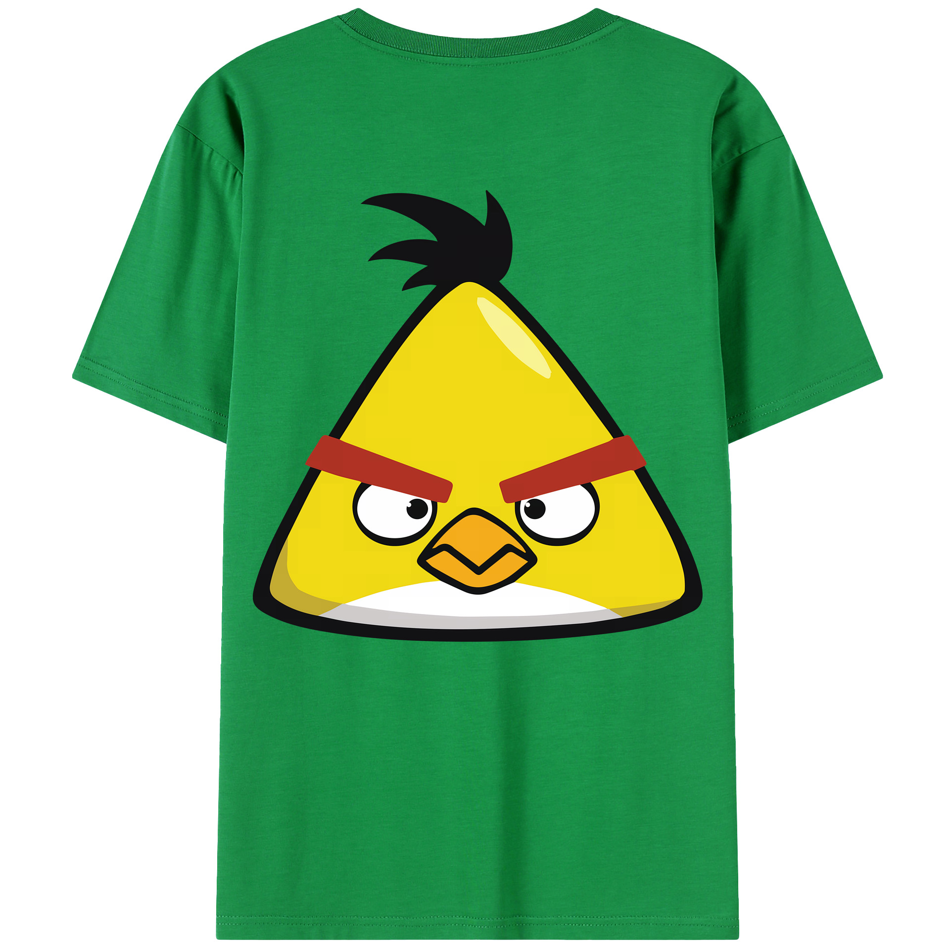 （画像用） Angry Birds アングリーバード 綿100％ メンズ半袖Tシャツ（バックプリント） 通気性