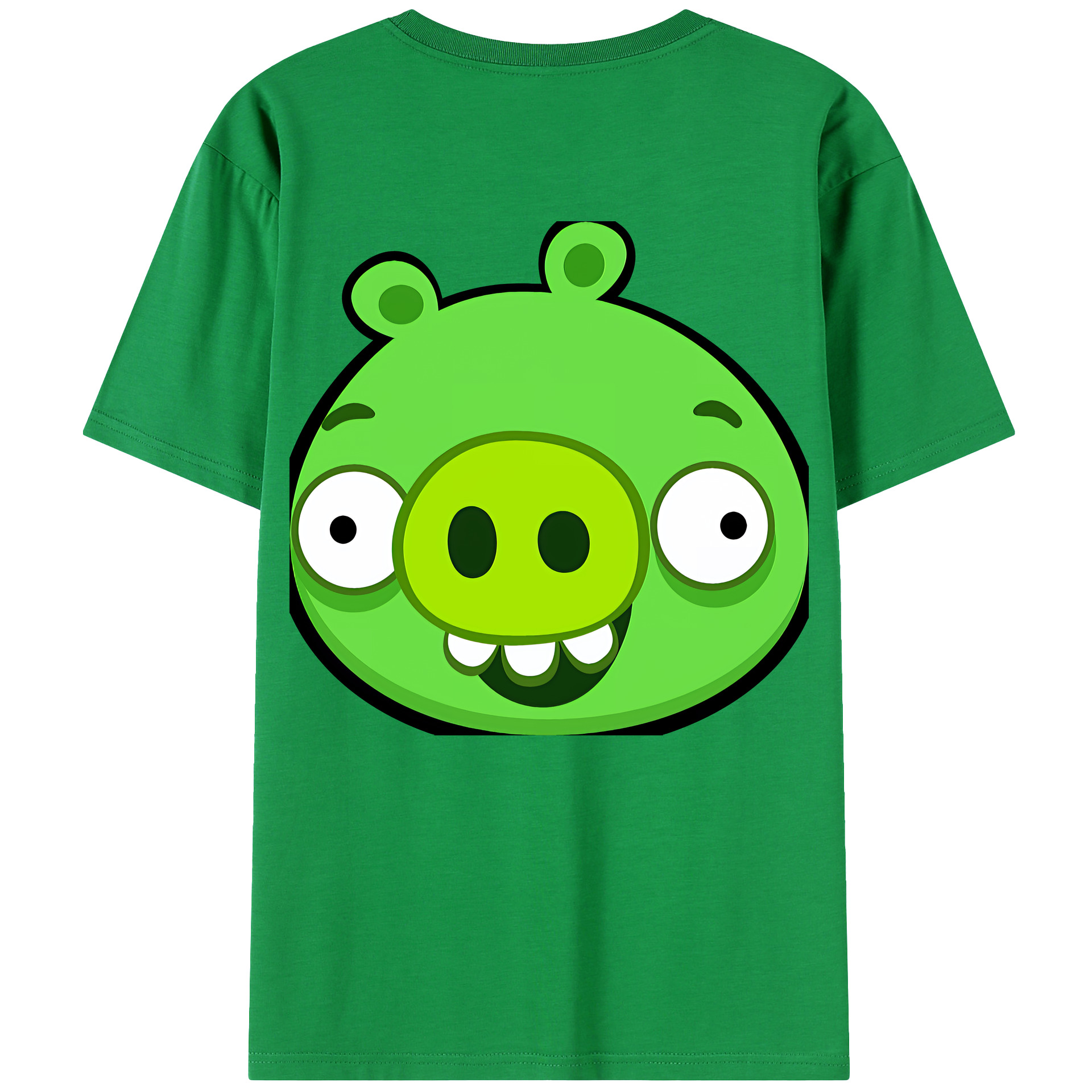 （画像用） Angry Birds アングリーバード 綿100％ メンズ半袖Tシャツ（バックプリント） 通気性