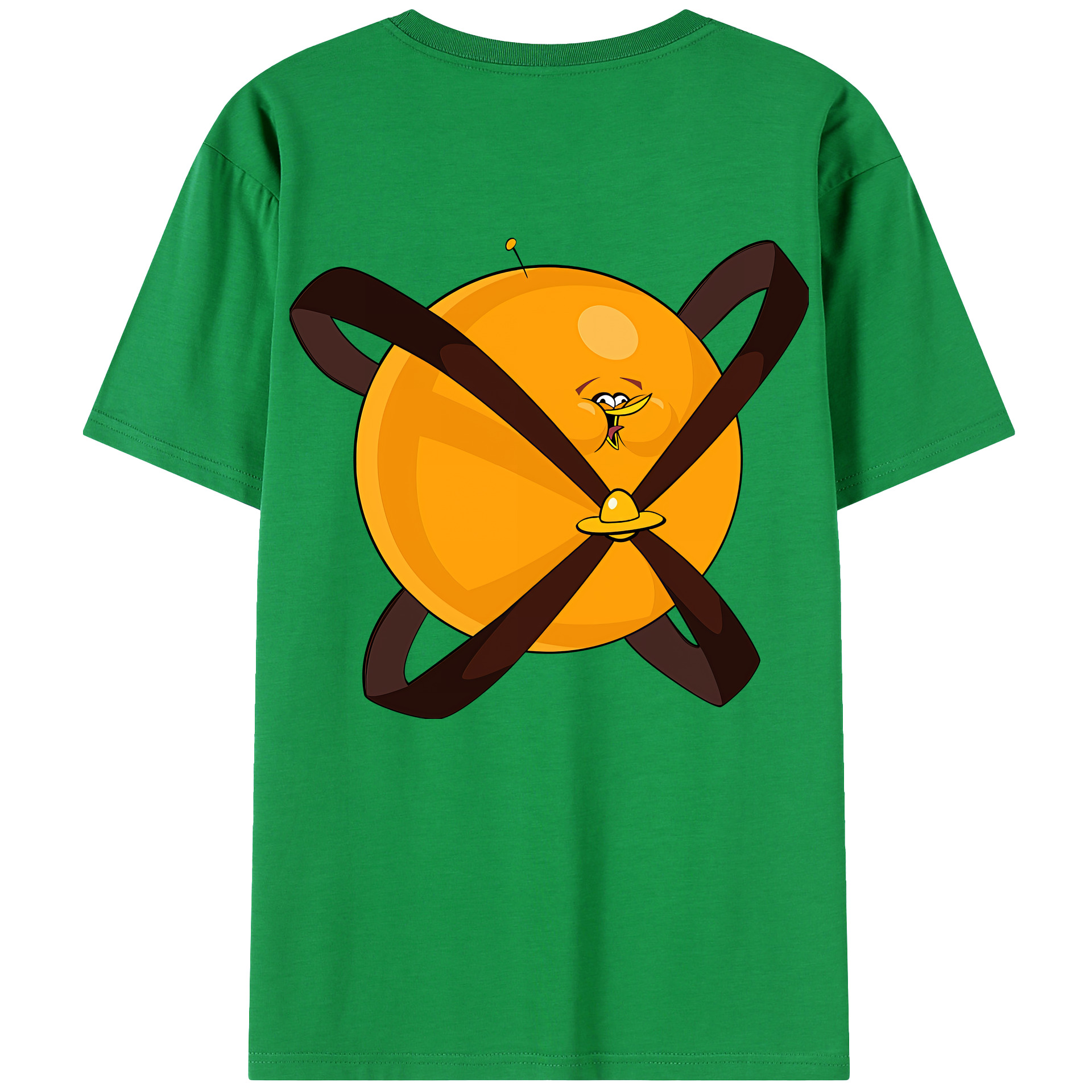 （画像用） Angry Birds アングリーバード 綿100％ メンズ半袖Tシャツ（バックプリント） 通気性