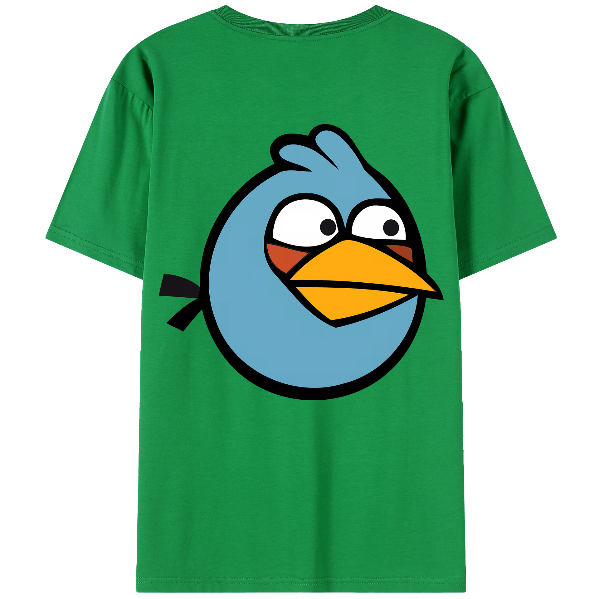 （画像用） Angry Birds アングリーバード 綿100％ メンズ半袖Tシャツ（バックプリント） 通気性