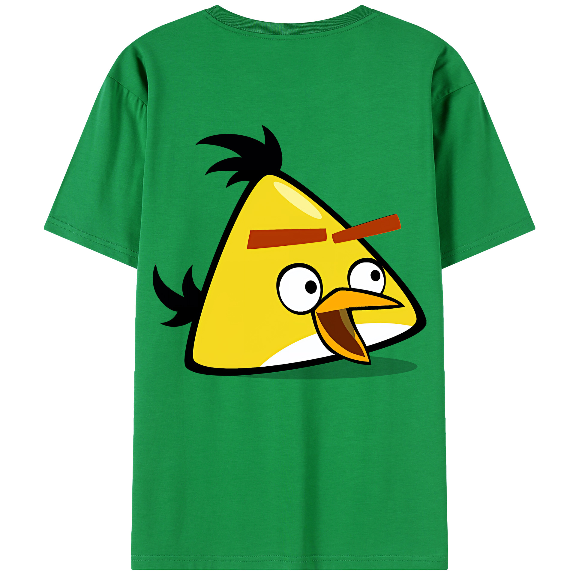 （画像用） Angry Birds アングリーバード 綿100％ メンズ半袖Tシャツ（バックプリント） 通気性