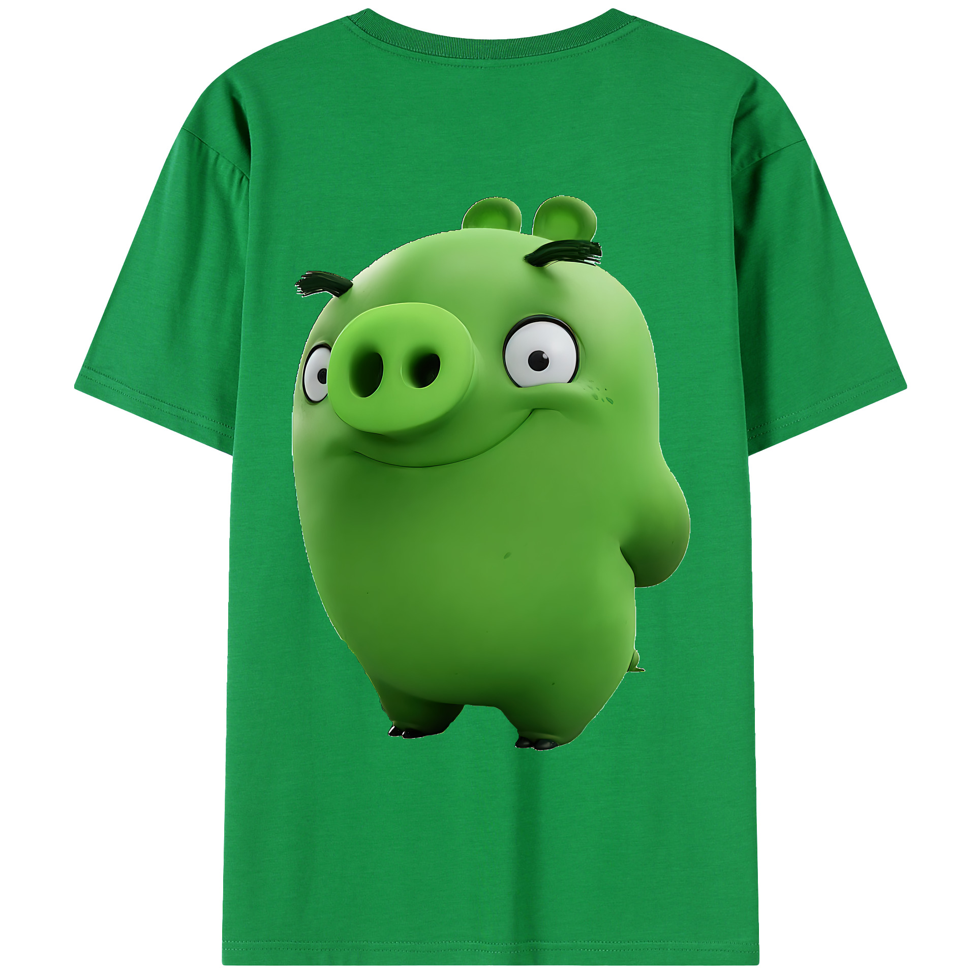 （画像用） Angry Birds アングリーバード 綿100％ メンズ半袖Tシャツ（バックプリント） 通気性
