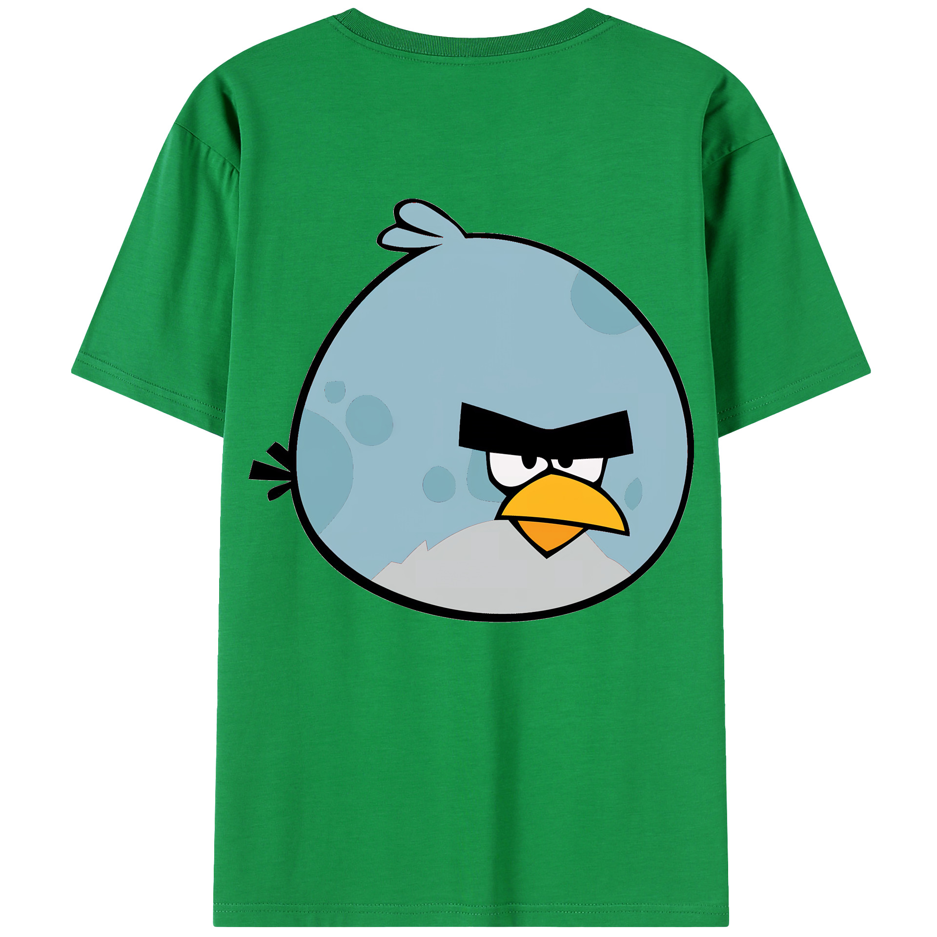 （画像用） Angry Birds アングリーバード 綿100％ メンズ半袖Tシャツ（バックプリント） 通気性
