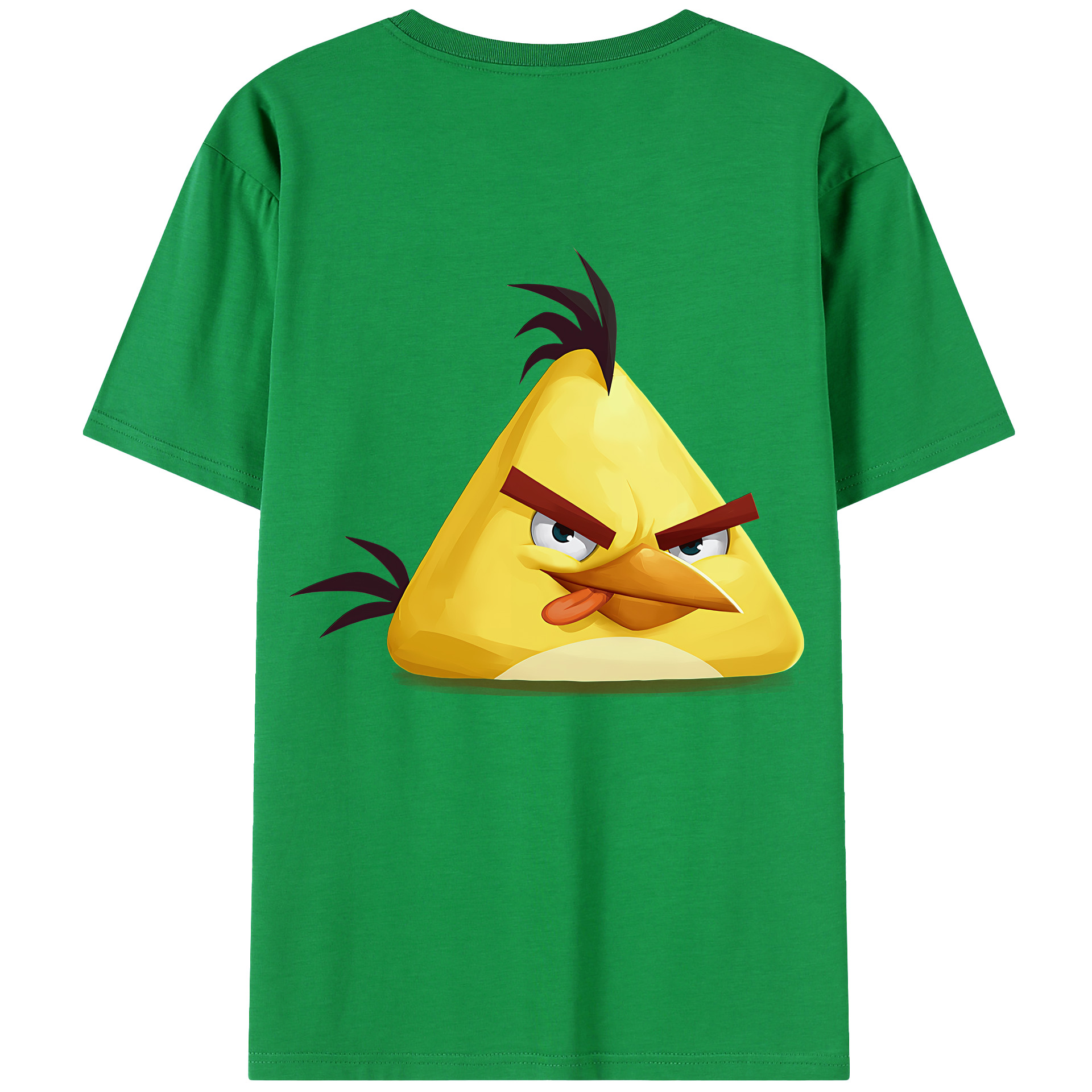 （画像用） Angry Birds アングリーバード 綿100％ メンズ半袖Tシャツ（バックプリント） 通気性
