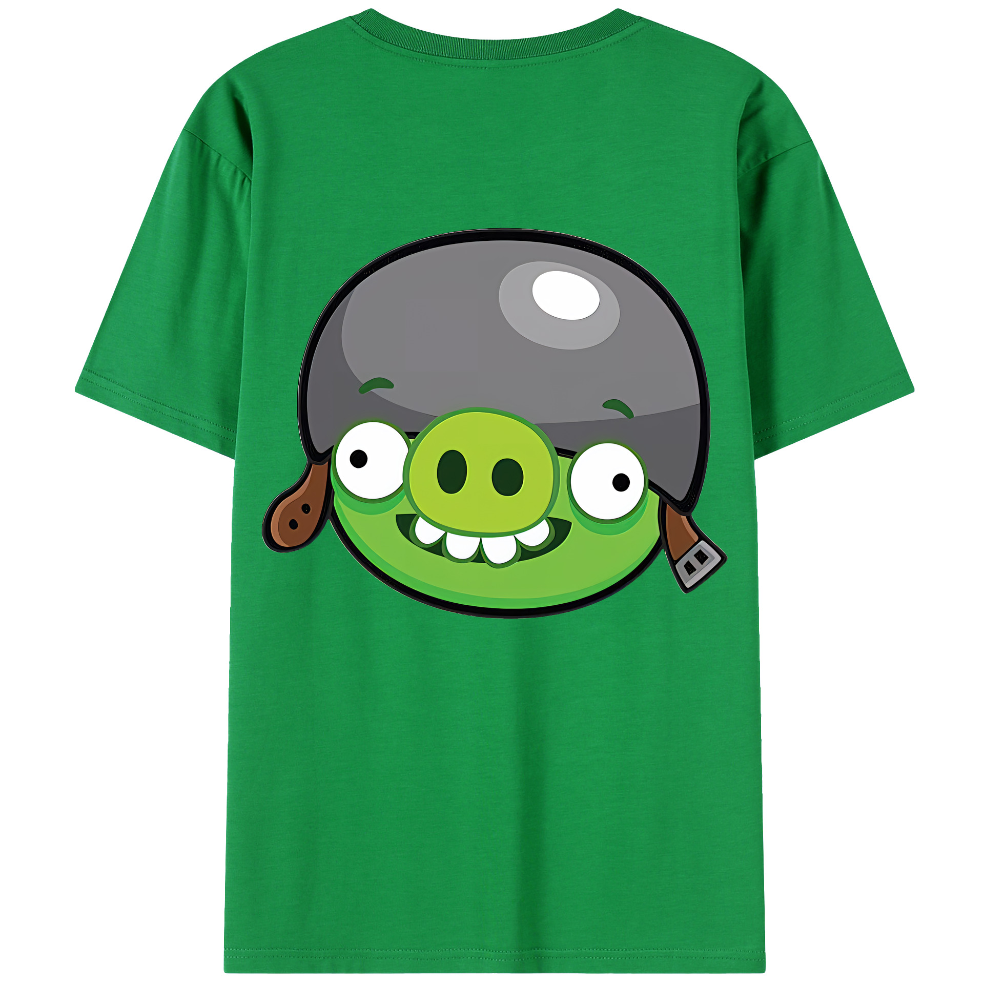 （画像用） Angry Birds アングリーバード 綿100％ メンズ半袖Tシャツ（バックプリント） 通気性
