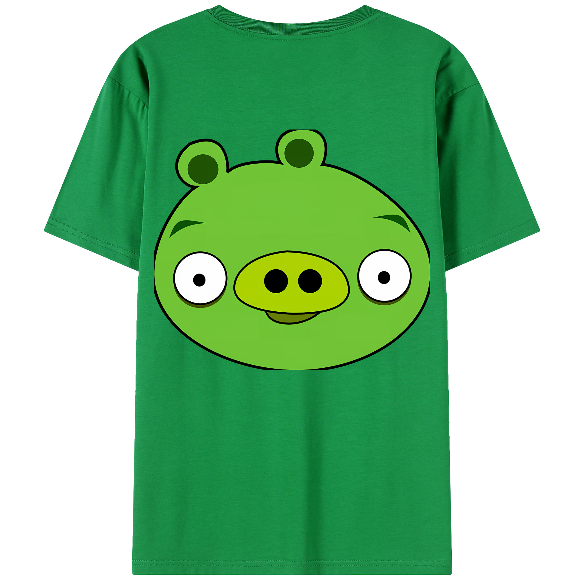 （画像用） Angry Birds アングリーバード 綿100％ メンズ半袖Tシャツ（バックプリント） 通気性