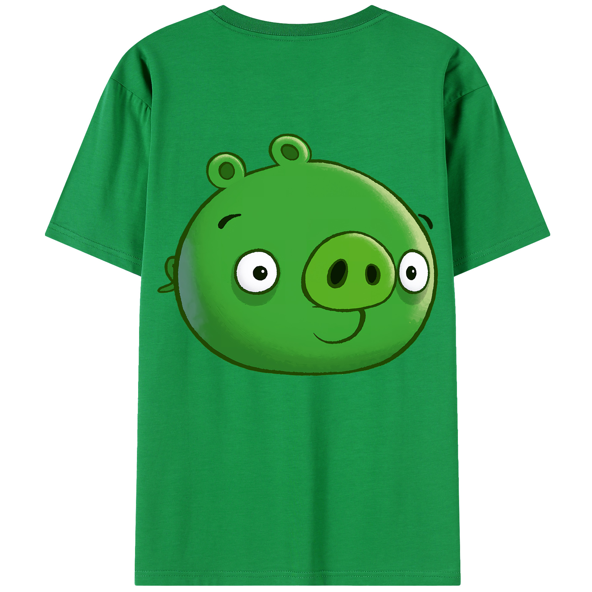 （画像用） Angry Birds アングリーバード 綿100％ メンズ半袖Tシャツ（バックプリント） 通気性