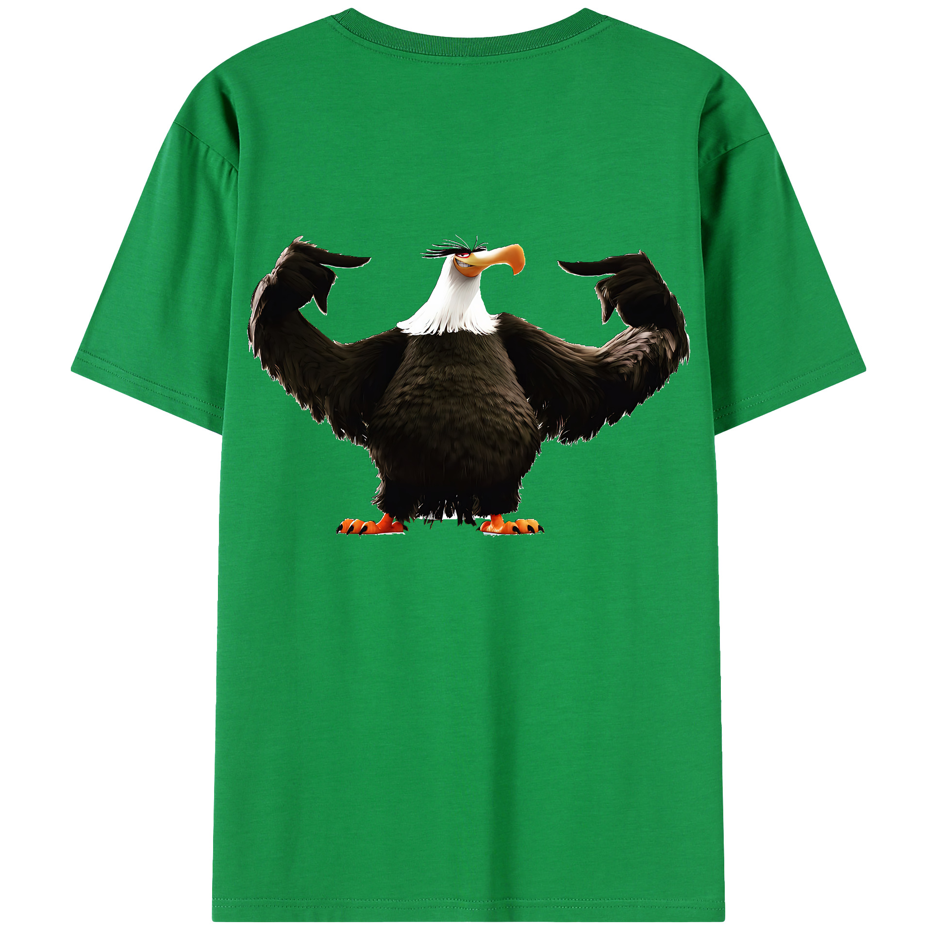 （画像用） Angry Birds アングリーバード 綿100％ メンズ半袖Tシャツ（バックプリント） 通気性