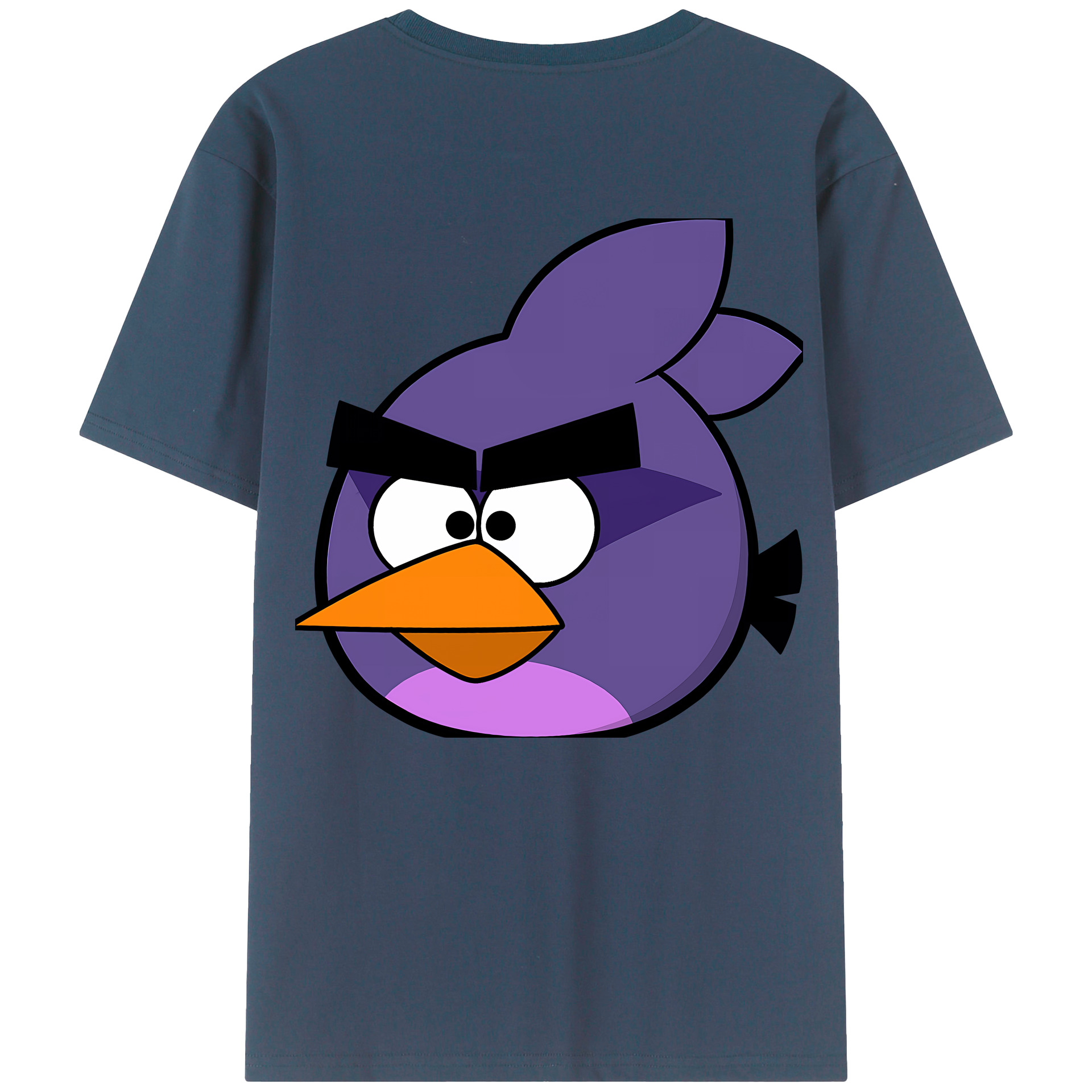 （画像用） Angry Birds アングリーバード 綿100％ メンズ半袖Tシャツ（バックプリント） 通気性