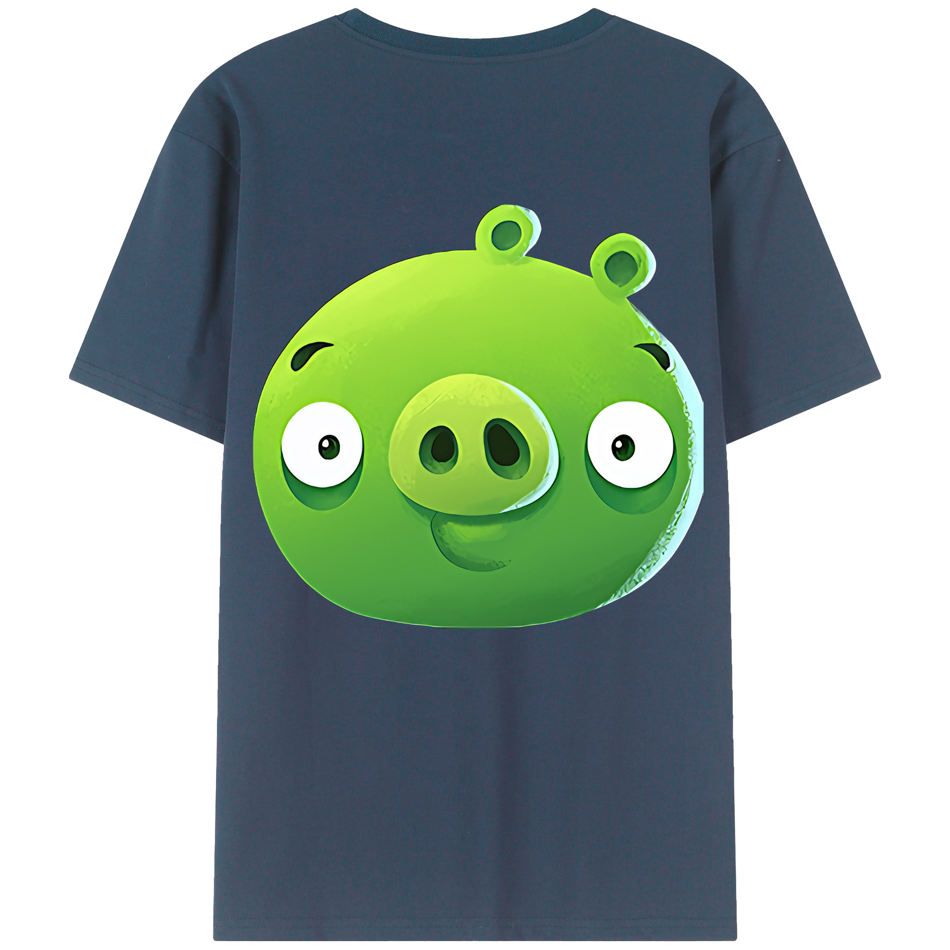 （画像用） Angry Birds アングリーバード 綿100％ メンズ半袖Tシャツ（バックプリント） 通気性