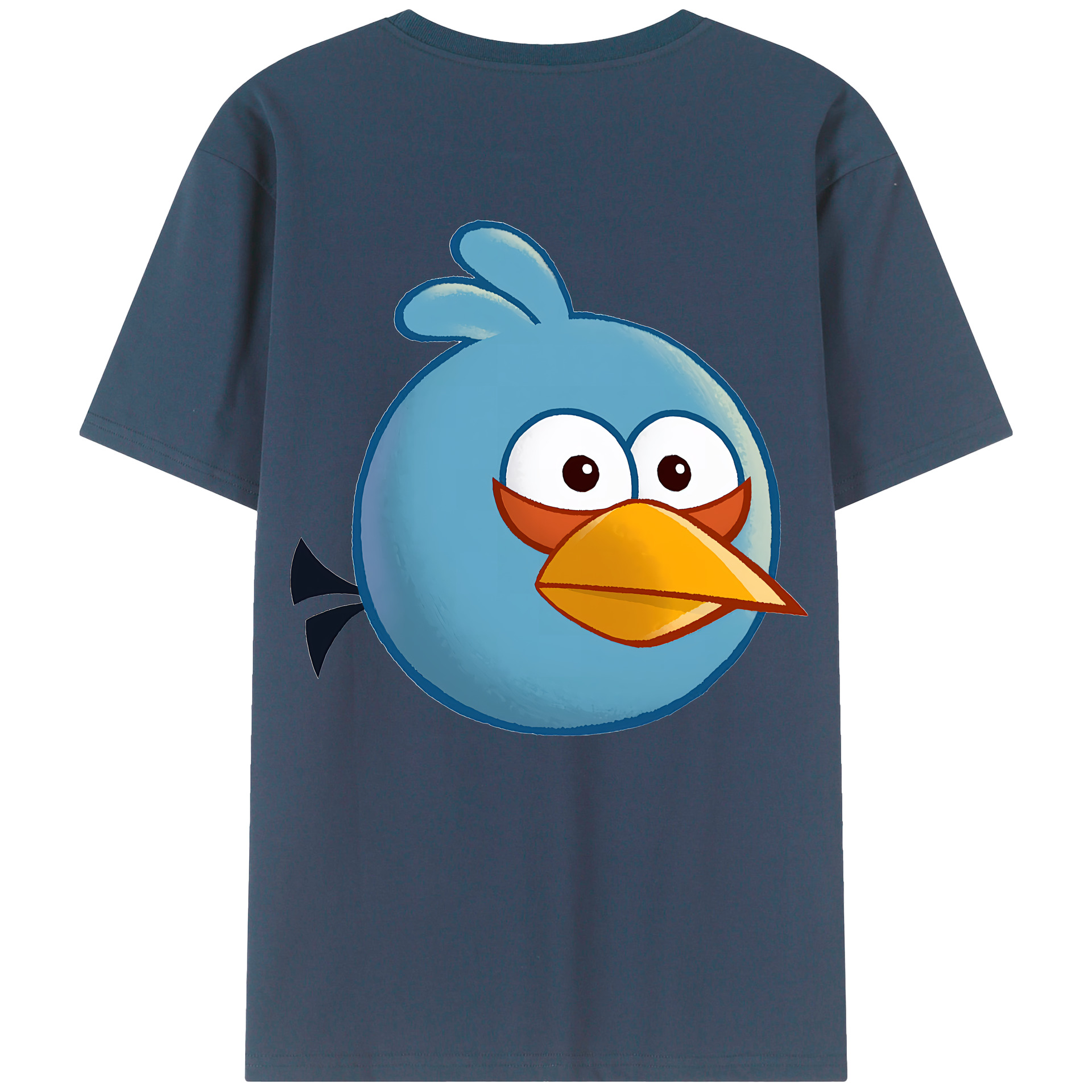 （画像用） Angry Birds アングリーバード 綿100％ メンズ半袖Tシャツ（バックプリント） 通気性