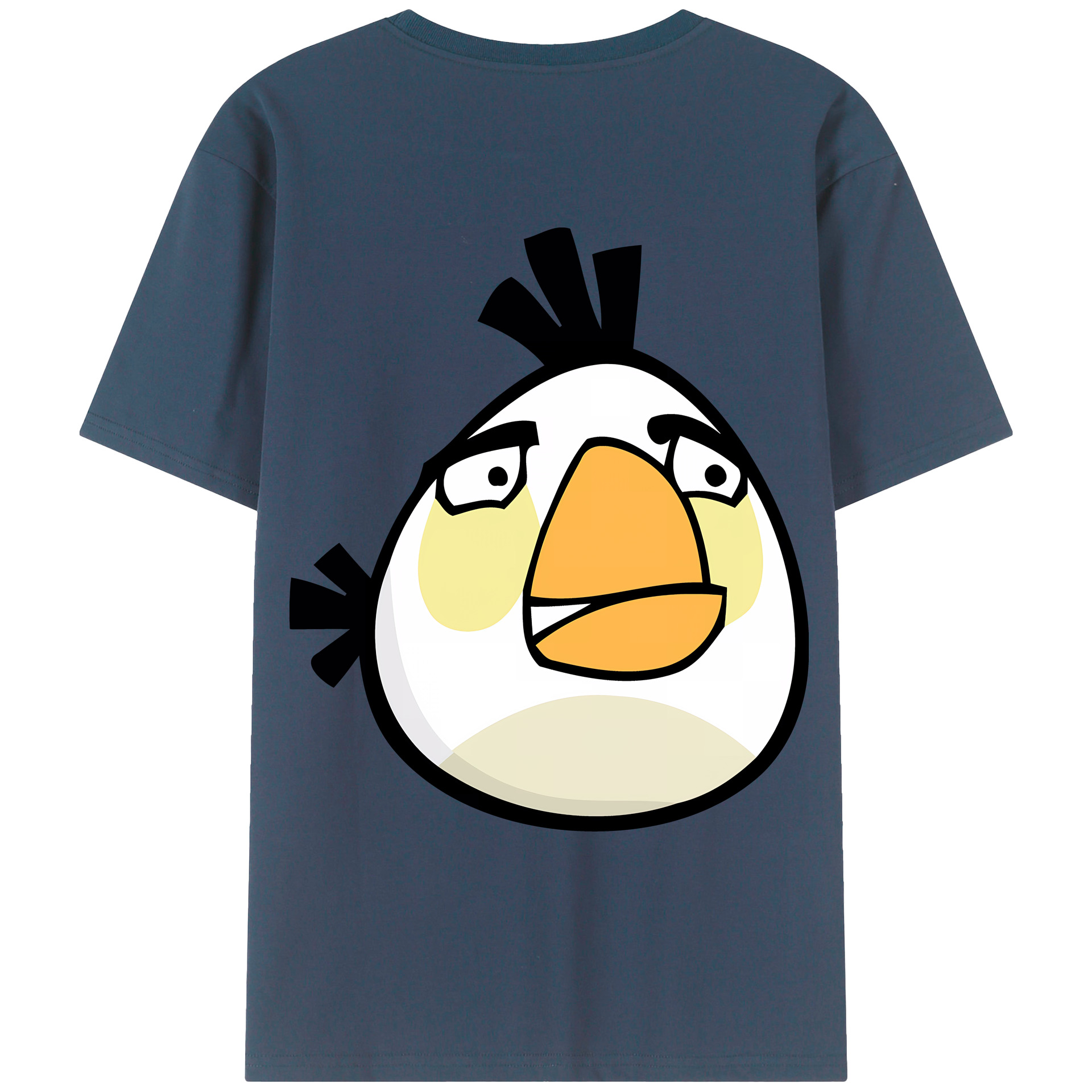 （画像用） Angry Birds アングリーバード 綿100％ メンズ半袖Tシャツ（バックプリント） 通気性