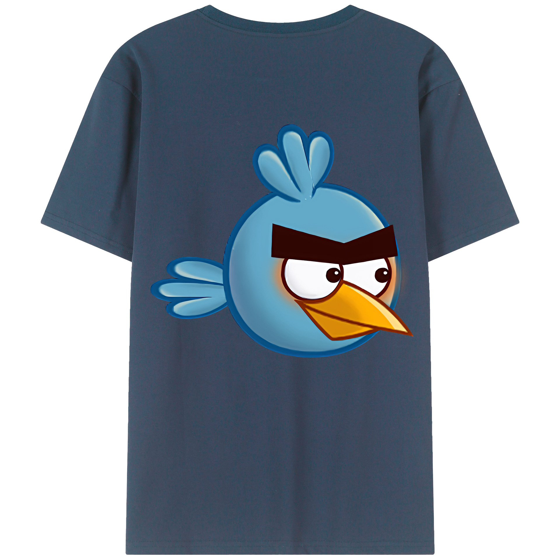（画像用） Angry Birds アングリーバード 綿100％ メンズ半袖Tシャツ（バックプリント） 通気性