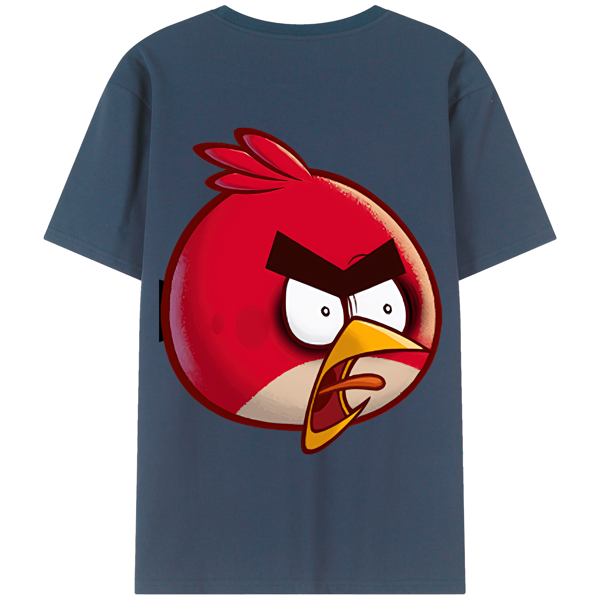 （画像用） Angry Birds アングリーバード 綿100％ メンズ半袖Tシャツ（バックプリント） 通気性