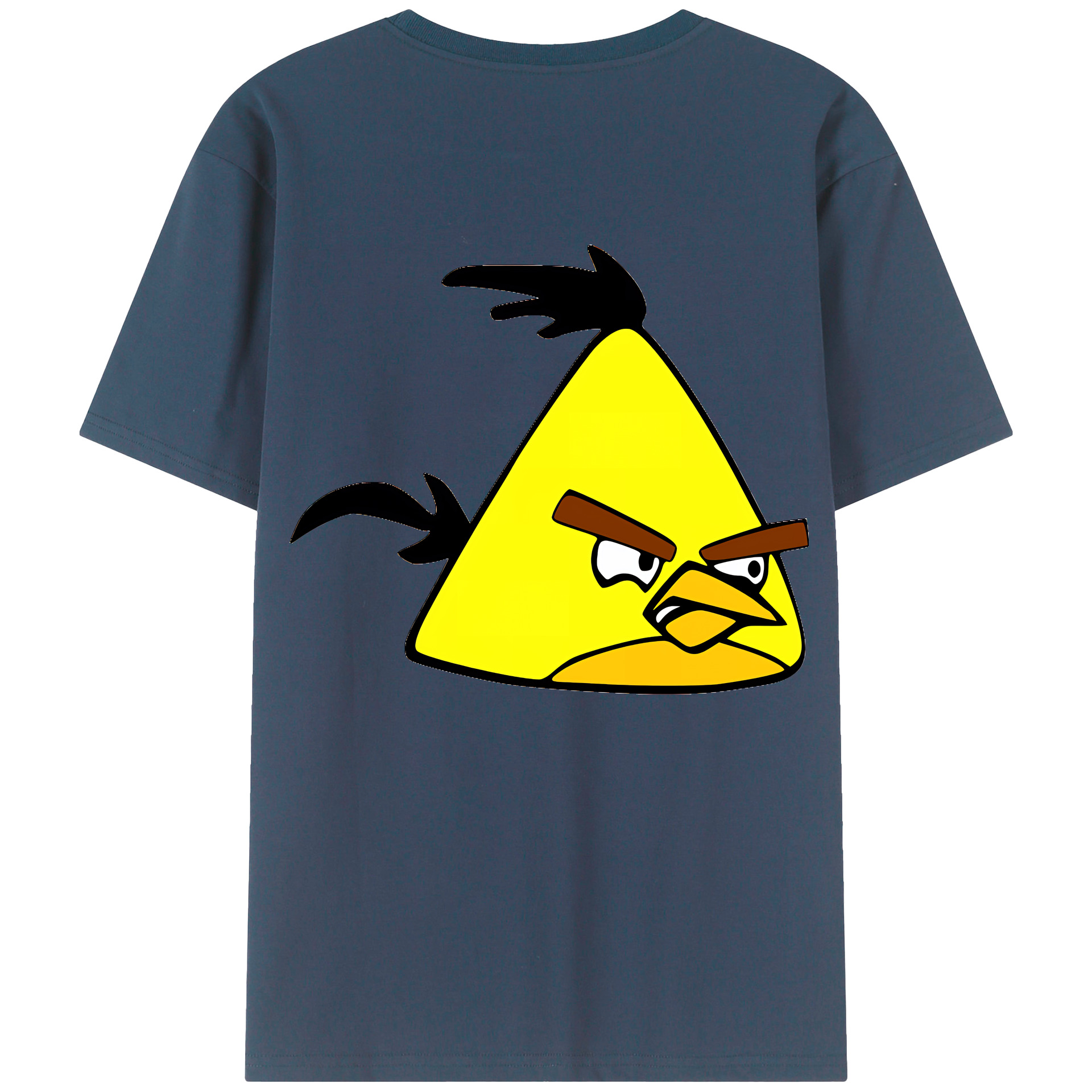（画像用） Angry Birds アングリーバード 綿100％ メンズ半袖Tシャツ（バックプリント） 通気性