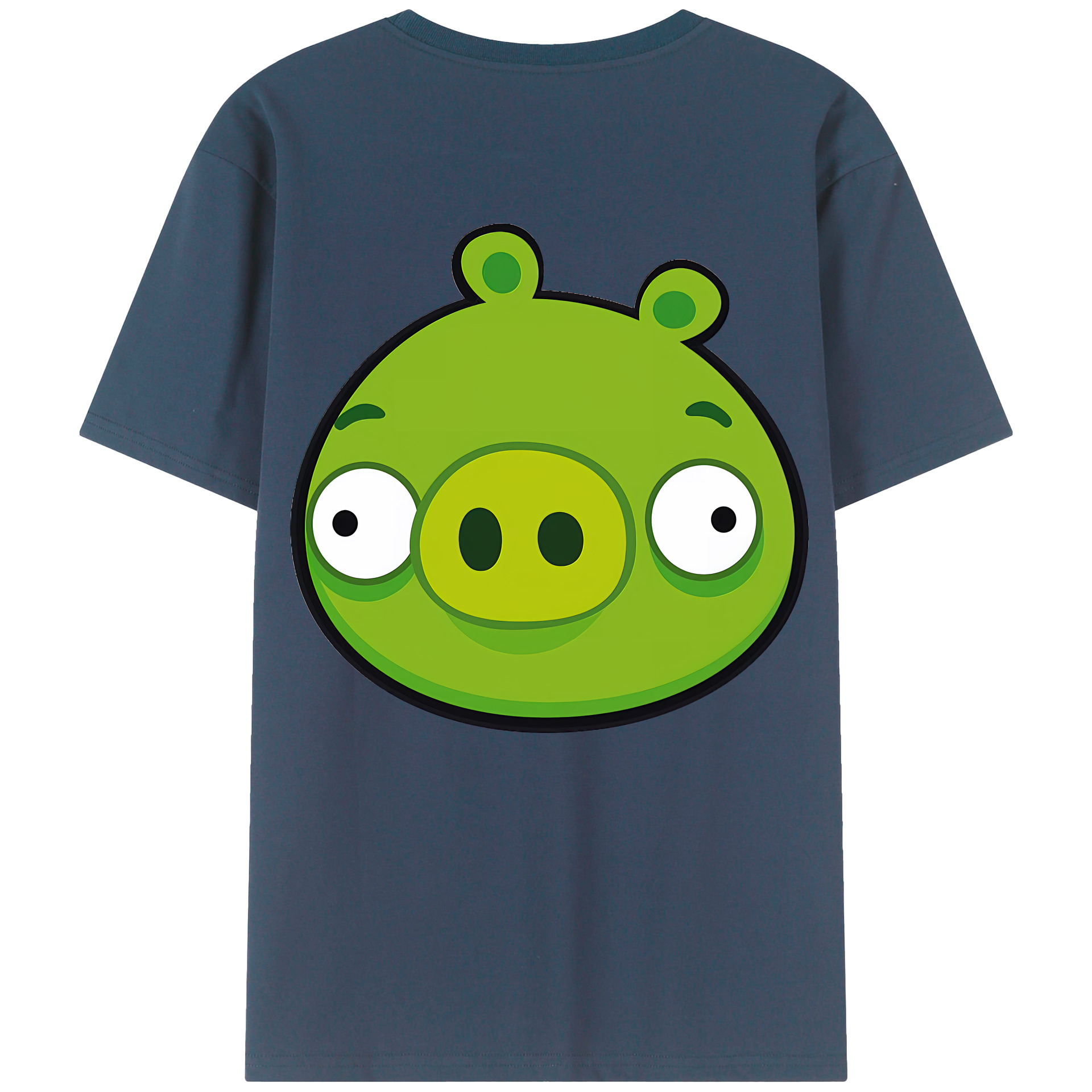 （画像用） Angry Birds アングリーバード 綿100％ メンズ半袖Tシャツ（バックプリント） 通気性