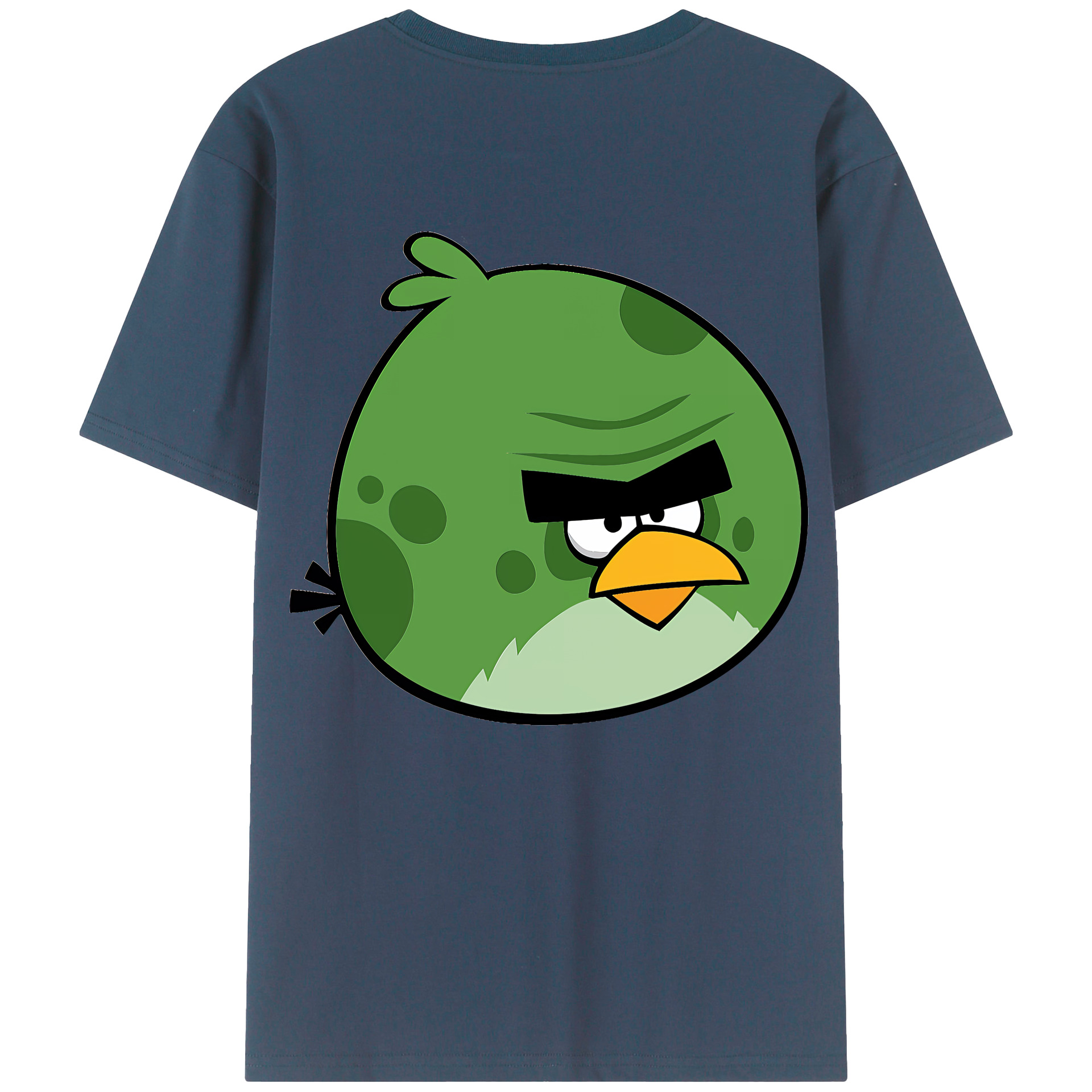 （画像用） Angry Birds アングリーバード 綿100％ メンズ半袖Tシャツ（バックプリント） 通気性