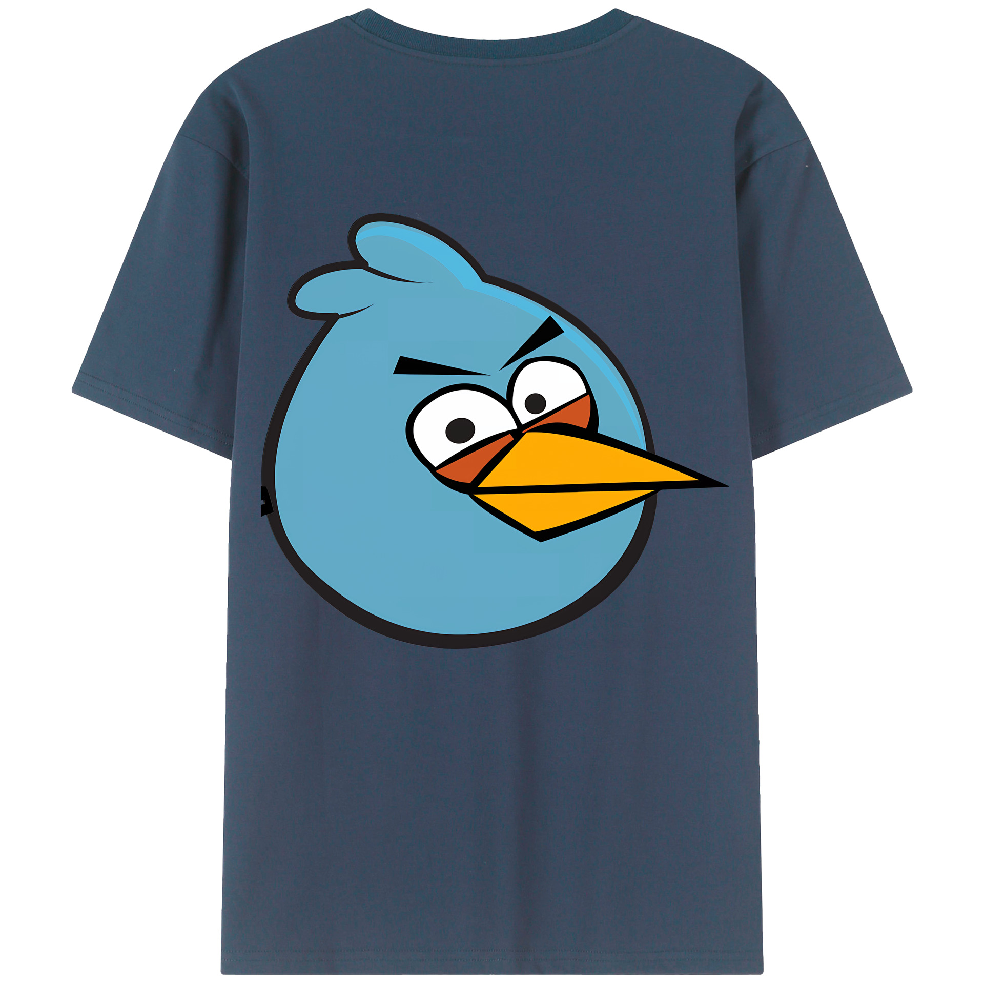 （画像用） Angry Birds アングリーバード 綿100％ メンズ半袖Tシャツ（バックプリント） 通気性