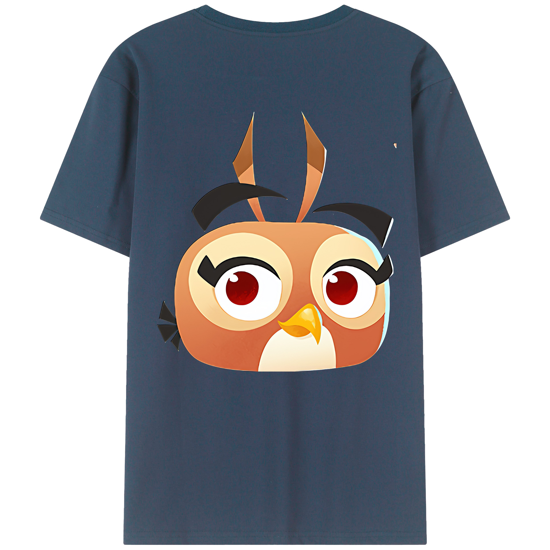 （画像用） Angry Birds アングリーバード 綿100％ メンズ半袖Tシャツ（バックプリント） 通気性