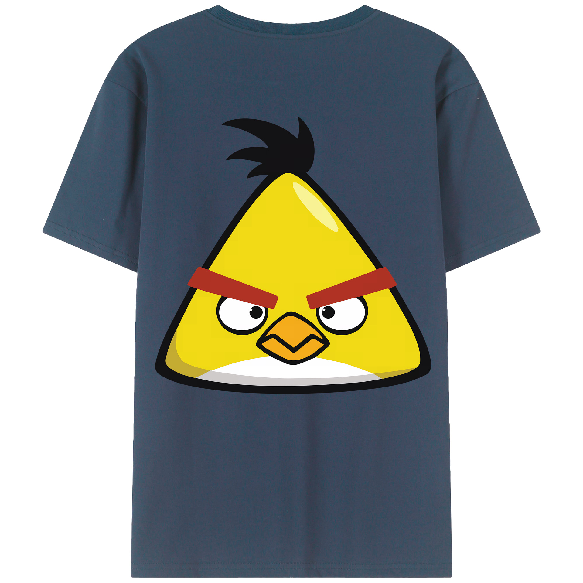 （画像用） Angry Birds アングリーバード 綿100％ メンズ半袖Tシャツ（バックプリント） 通気性
