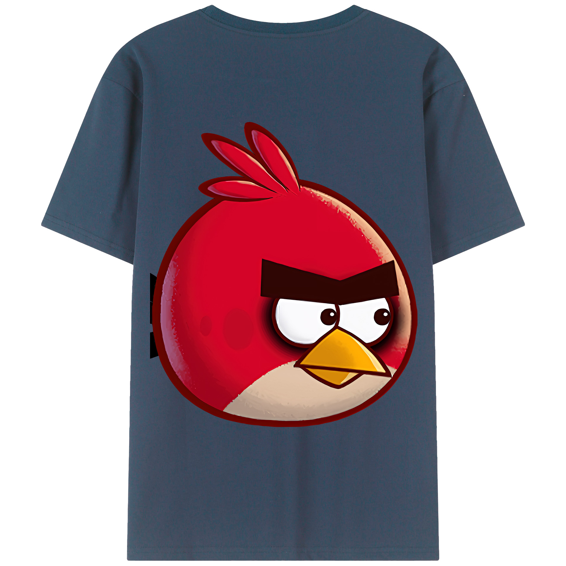 （画像用） Angry Birds アングリーバード 綿100％ メンズ半袖Tシャツ（バックプリント） 通気性