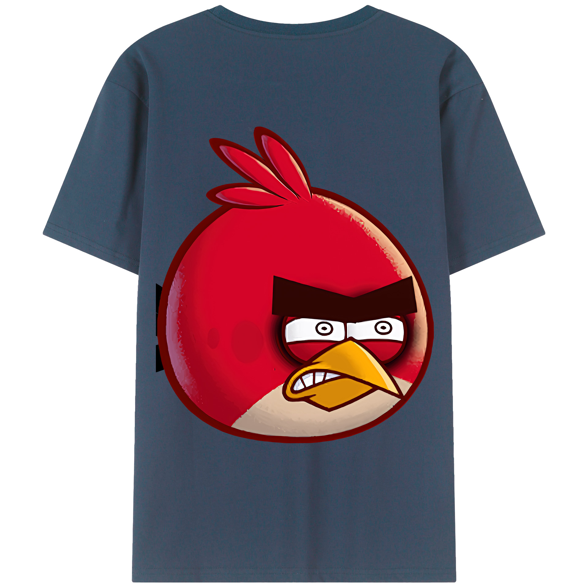 （画像用） Angry Birds アングリーバード 綿100％ メンズ半袖Tシャツ（バックプリント） 通気性